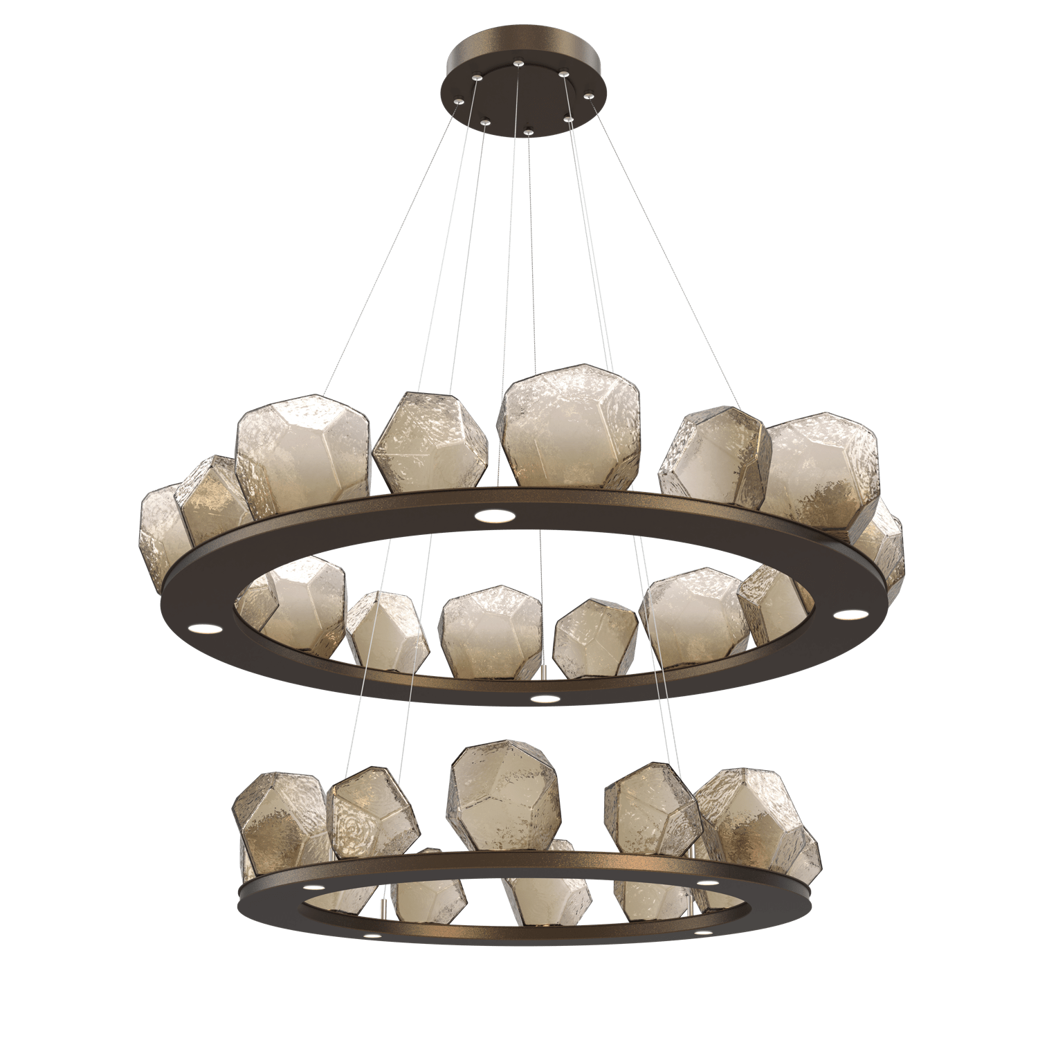 CHB0039-2B-FB-B-Hammerton-Studio-Gem-48-inch-two-tier-ring-chandelier-with-flat-bronze-finish-and-bronze-blown-glass-shades-and-LED-lamping
