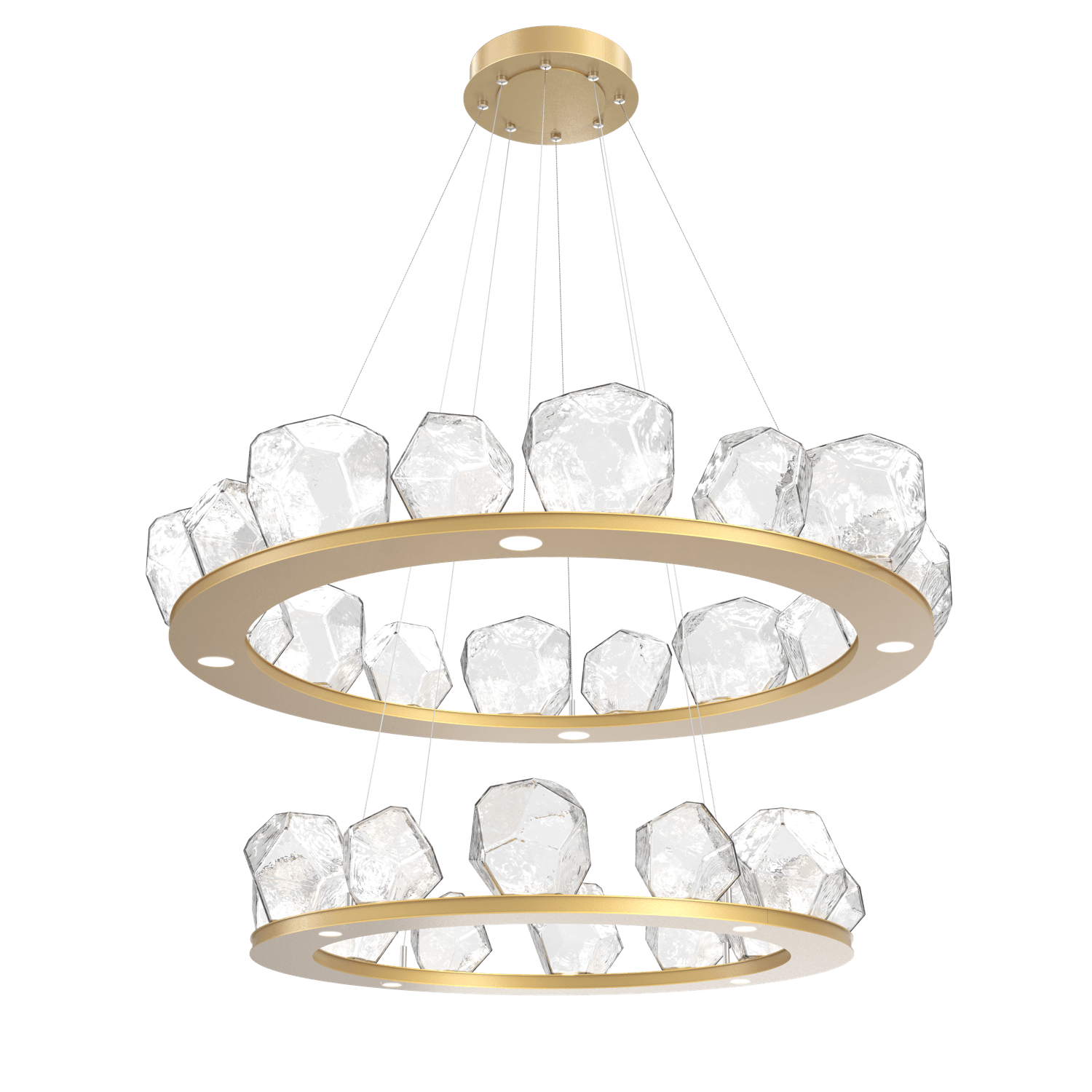 CHB0039-2B-GB-C-Hammerton-Studio-Gem-48-inch-two-tier-ring-chandelier-with-gilded-brass-finish-and-clear-blown-glass-shades-and-LED-lamping