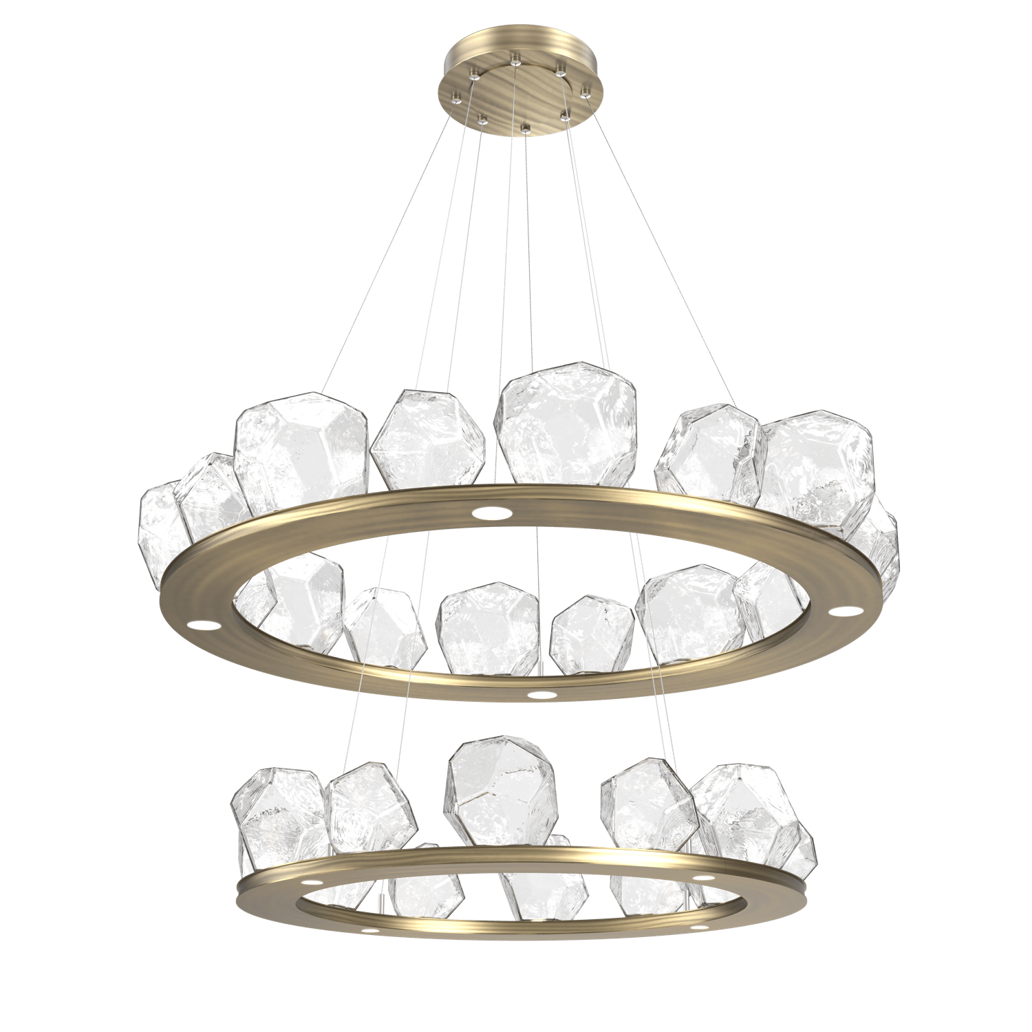 CHB0039-2B-HB-C-Hammerton-Studio-Gem-48-inch-two-tier-ring-chandelier-with-heritage-brass-finish-and-clear-blown-glass-shades-and-LED-lamping