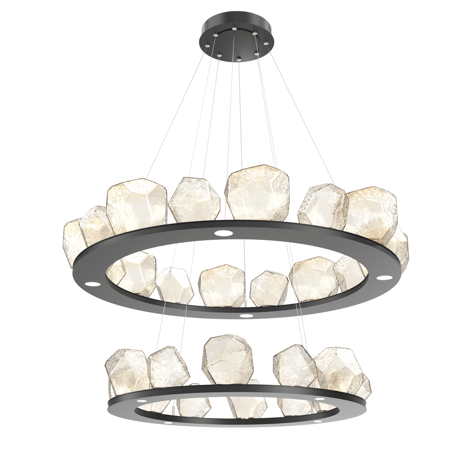 CHB0039-2B-MB-A-Hammerton-Studio-Gem-48-inch-two-tier-ring-chandelier-with-matte-black-finish-and-amber-blown-glass-shades-and-LED-lamping