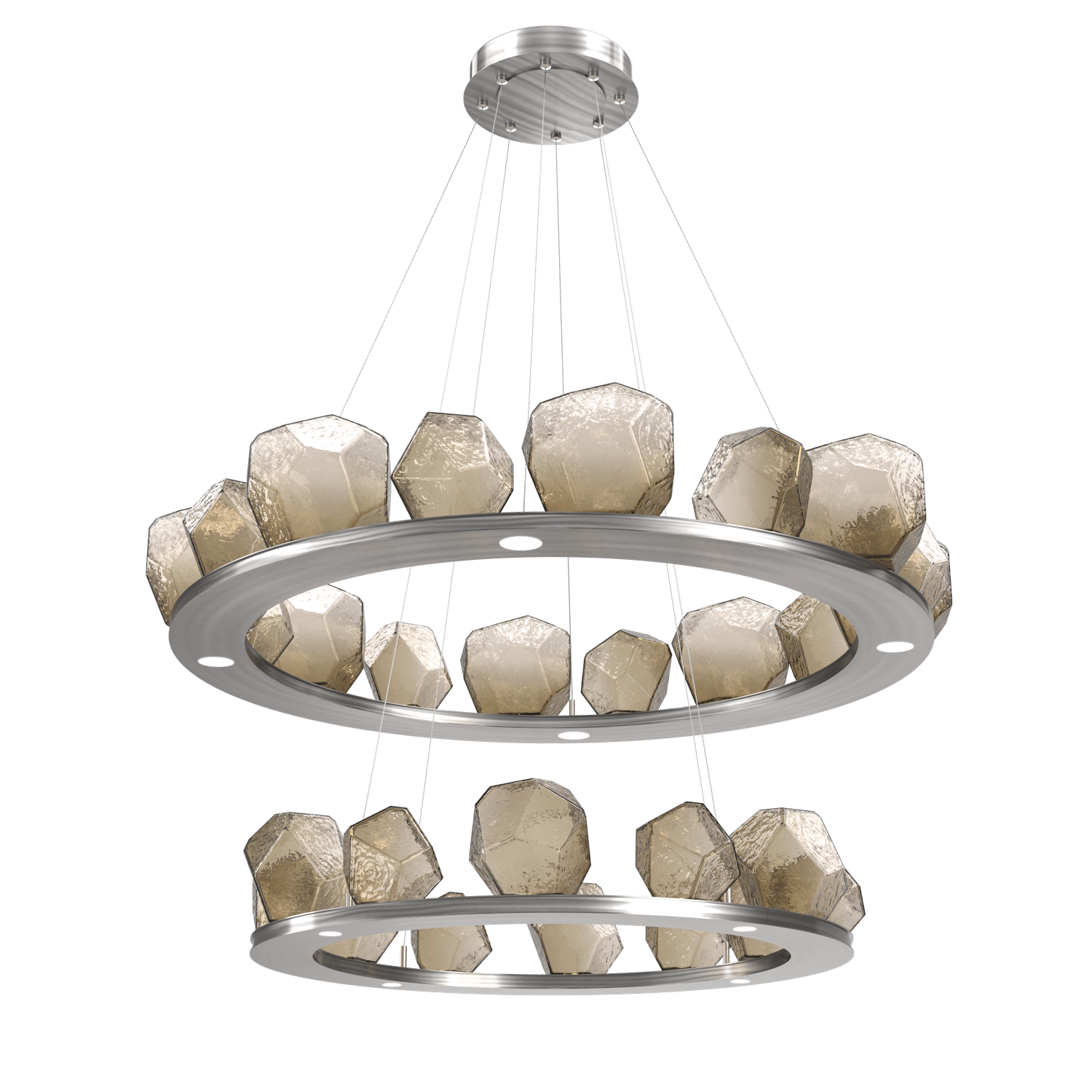 CHB0039-2B-SN-B-Hammerton-Studio-Gem-48-inch-two-tier-ring-chandelier-with-satin-nickel-finish-and-bronze-blown-glass-shades-and-LED-lamping