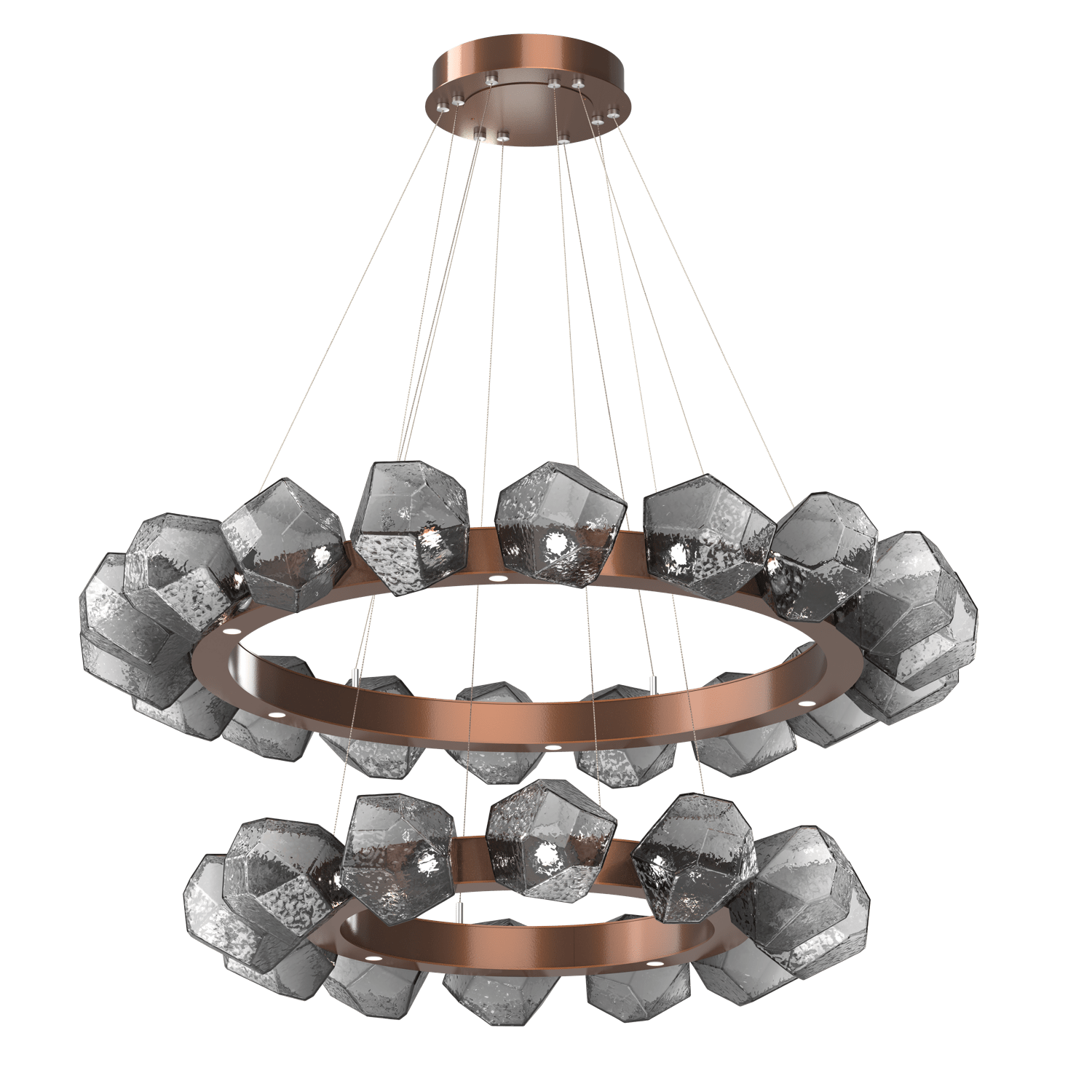 CHB0039-2T-BB-S-Hammerton-Studio-Gem-48-inch-two-tier-radial-ring-chandelier-with-burnished-bronze-finish-and-smoke-blown-glass-shades-and-LED-lamping