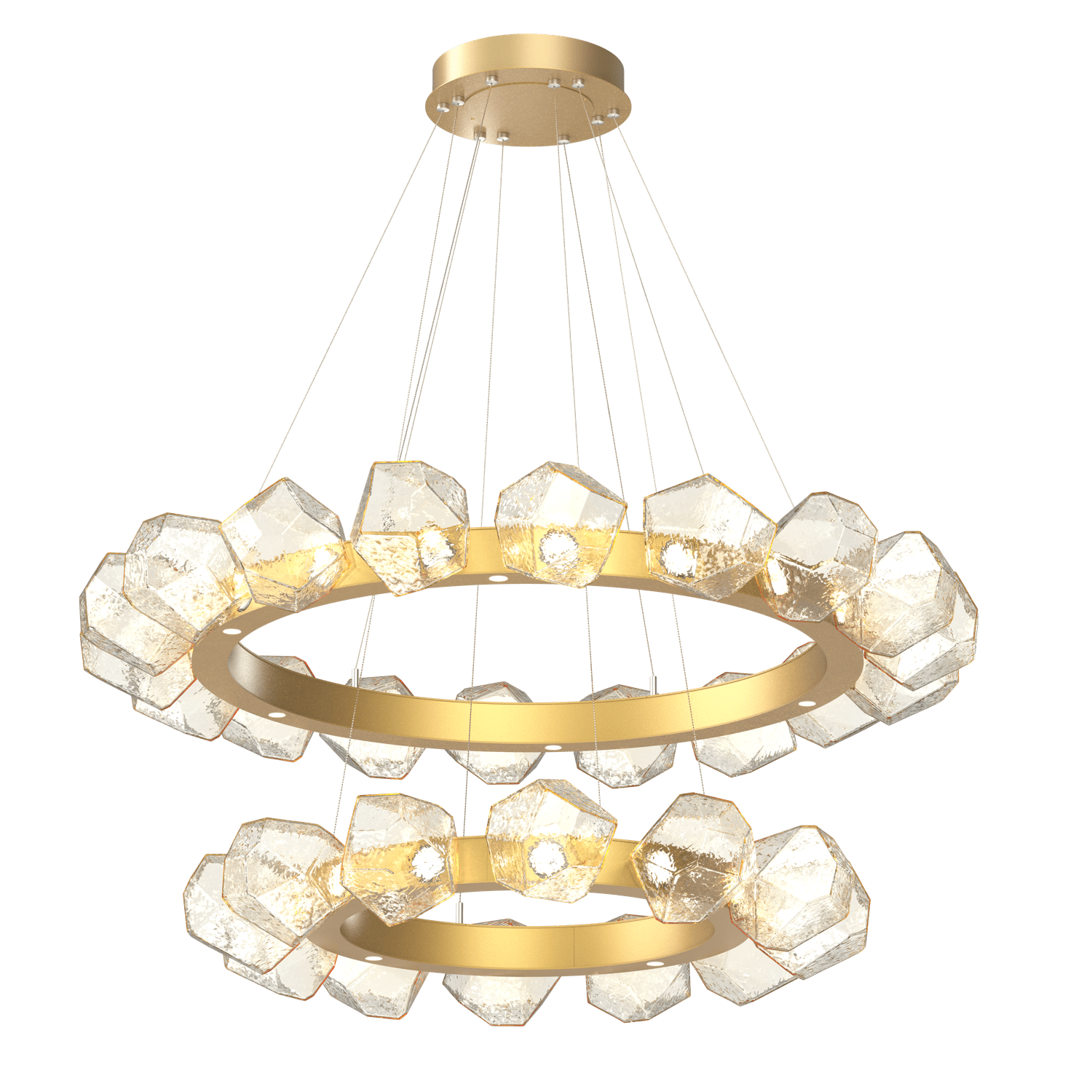 CHB0039-2T-GB-A-Hammerton-Studio-Gem-48-inch-two-tier-radial-ring-chandelier-with-gilded-brass-finish-and-amber-blown-glass-shades-and-LED-lamping