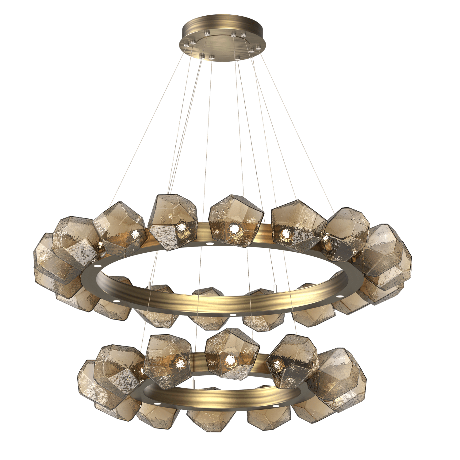 CHB0039-2T-HB-B-Hammerton-Studio-Gem-48-inch-two-tier-radial-ring-chandelier-with-heritage-brass-finish-and-bronze-blown-glass-shades-and-LED-lamping