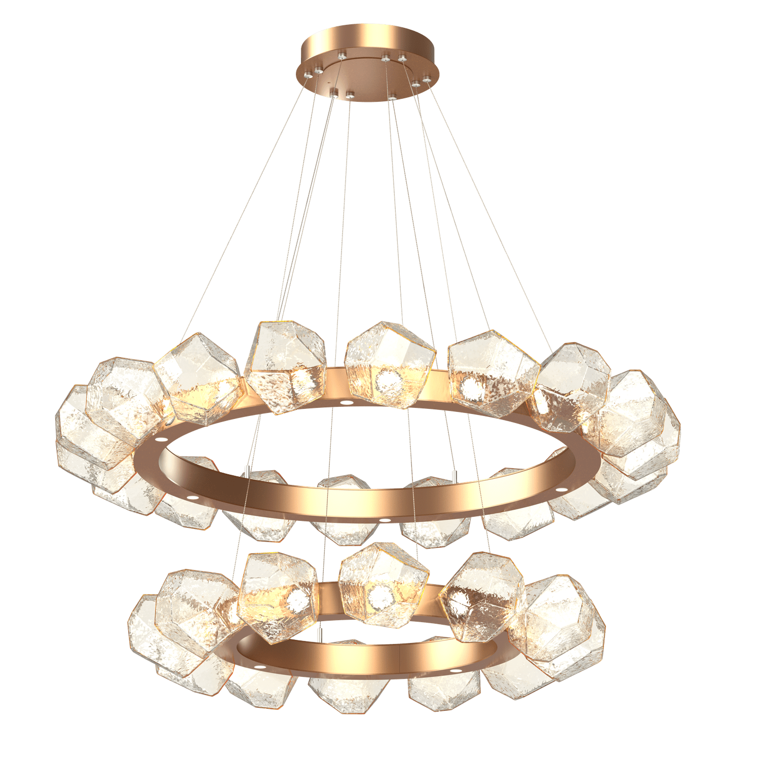 CHB0039-2T-NB-A-Hammerton-Studio-Gem-48-inch-two-tier-radial-ring-chandelier-with-novel-brass-finish-and-amber-blown-glass-shades-and-LED-lamping