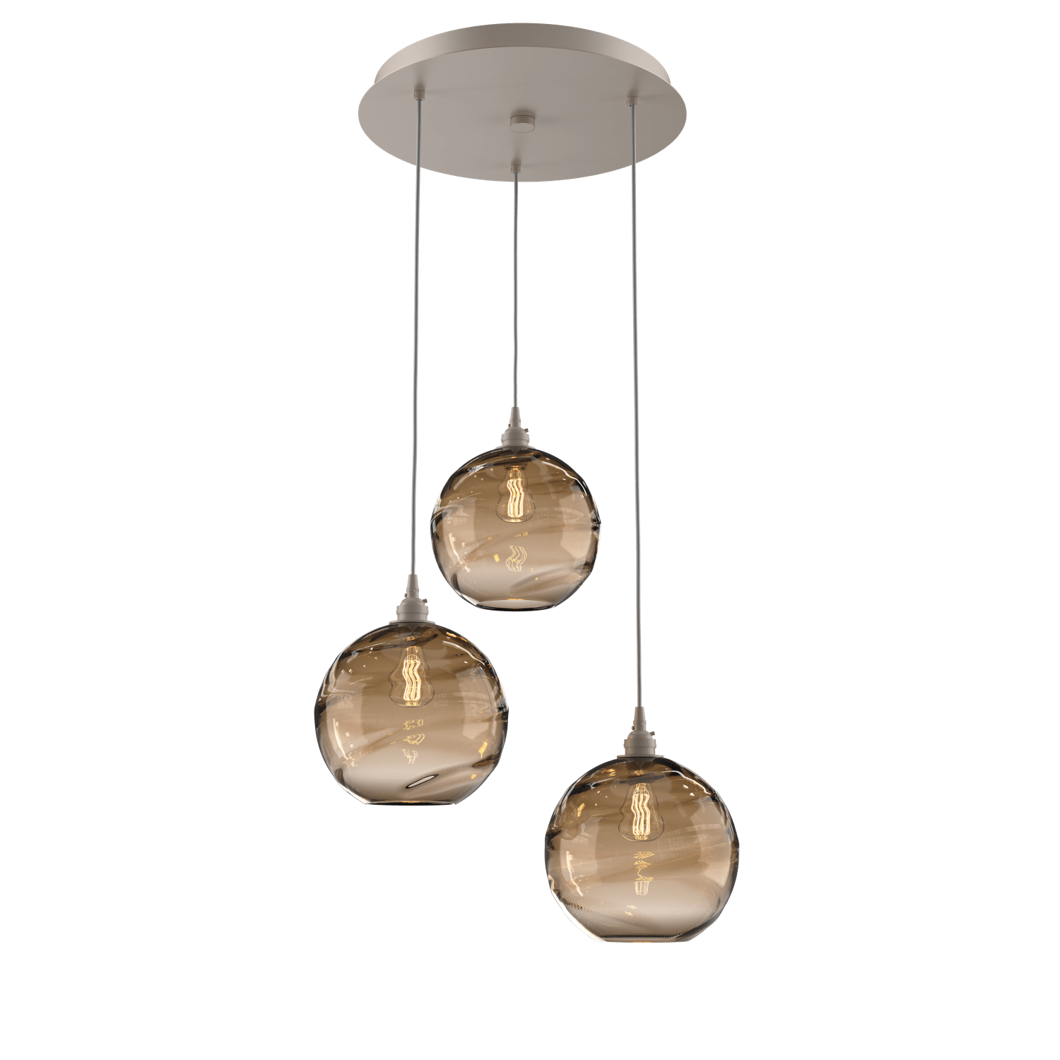 CHB0047-03-BS-OB-Hammerton-Studio-Optic-Blown-Glass-Terra-3-light-round-pendant-chandelier-with-metallic-beige-silver-finish-and-optic-bronze-blown-glass-shades-and-incandescent-lamping