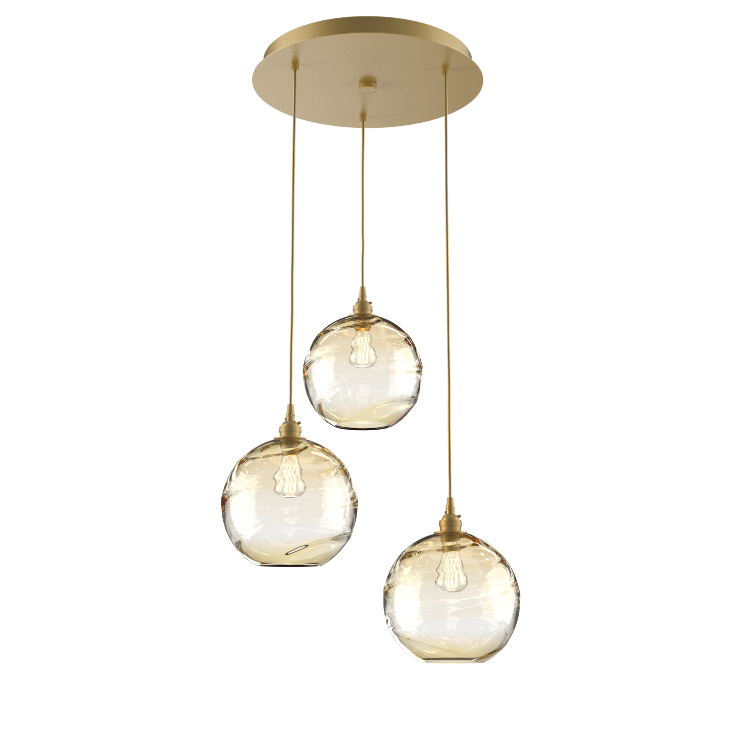 CHB0047-03-GB-OA-Hammerton-Studio-Optic-Blown-Glass-Terra-3-light-round-pendant-chandelier-with-gilded-brass-finish-and-optic-amber-blown-glass-shades-and-incandescent-lamping