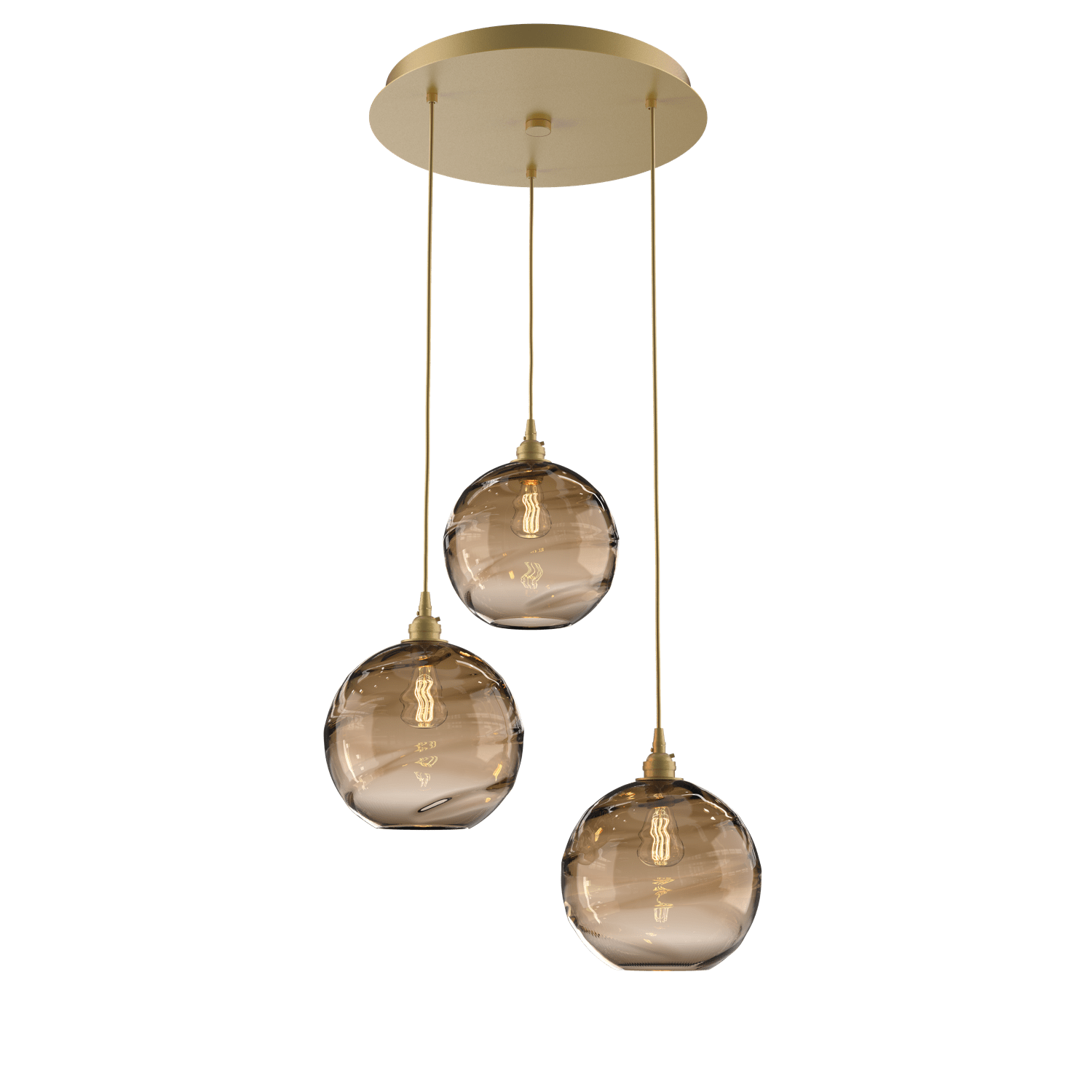 CHB0047-03-GB-OB-Hammerton-Studio-Optic-Blown-Glass-Terra-3-light-round-pendant-chandelier-with-gilded-brass-finish-and-optic-bronze-blown-glass-shades-and-incandescent-lamping
