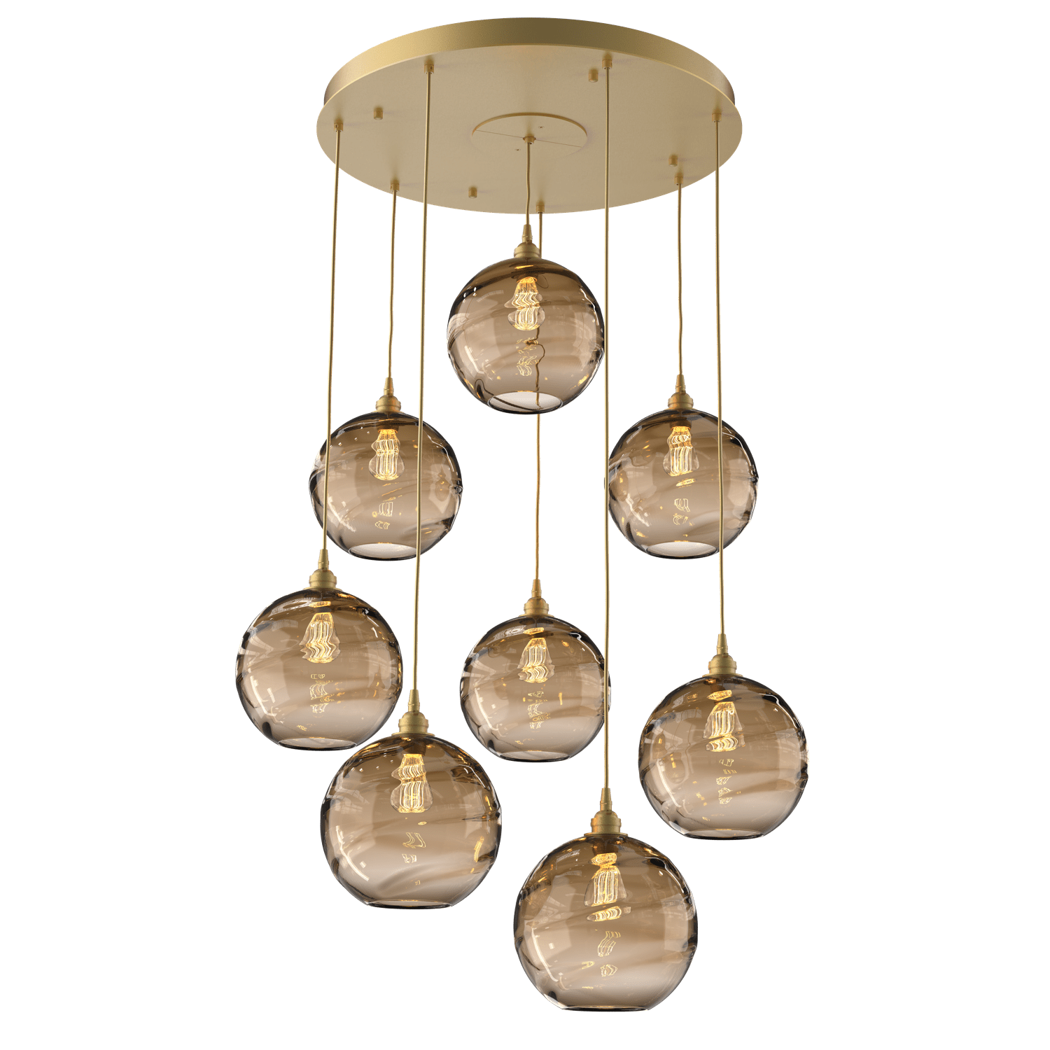 CHB0047-08-GB-OB-Hammerton-Studio-Optic-Blown-Glass-Terra-8-light-round-pendant-chandelier-with-gilded-brass-finish-and-optic-bronze-blown-glass-shades-and-incandescent-lamping