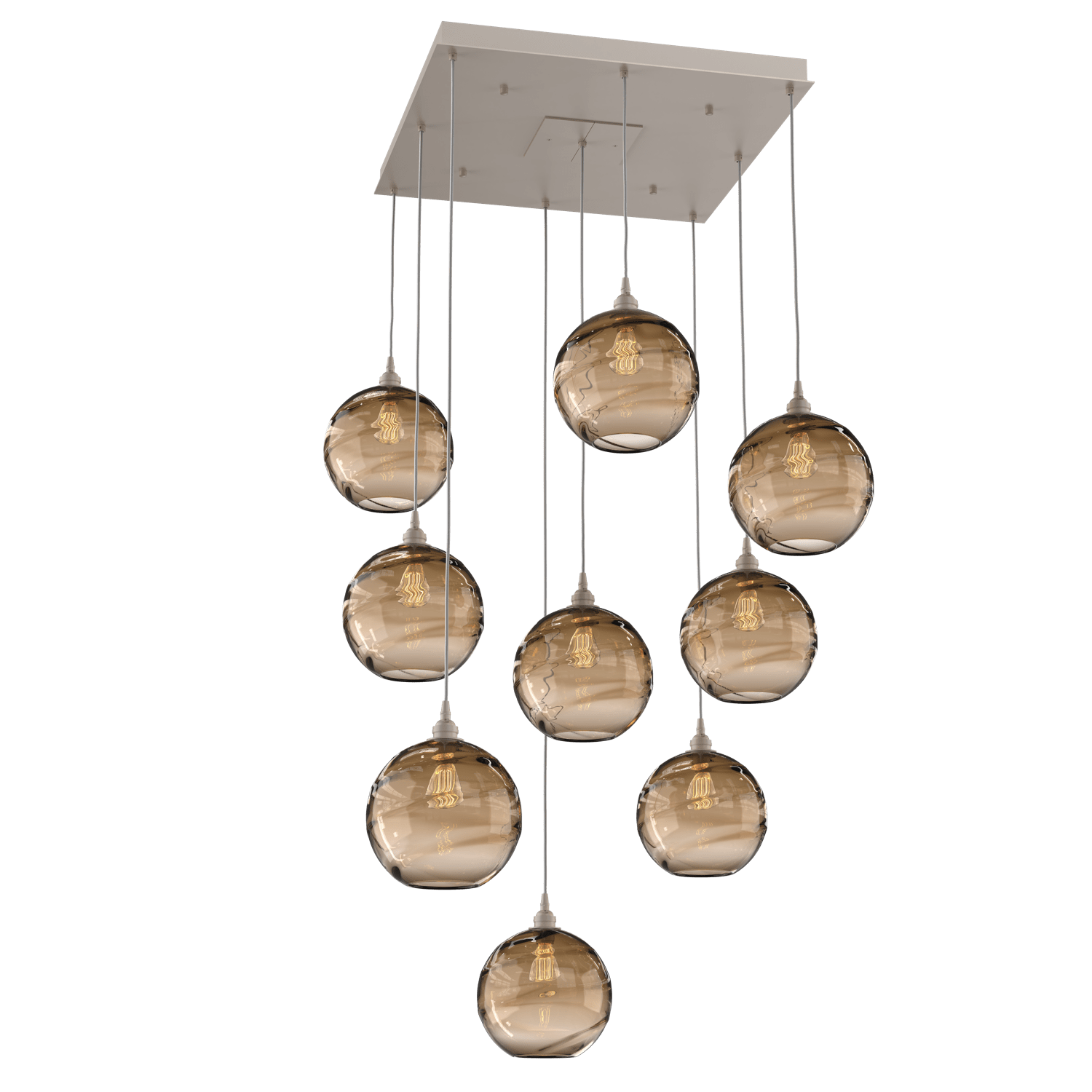 CHB0047-09-BS-OB-Hammerton-Studio-Optic-Blown-Glass-Terra-9-light-square-pendant-chandelier-with-metallic-beige-silver-finish-and-optic-bronze-blown-glass-shades-and-incandescent-lamping