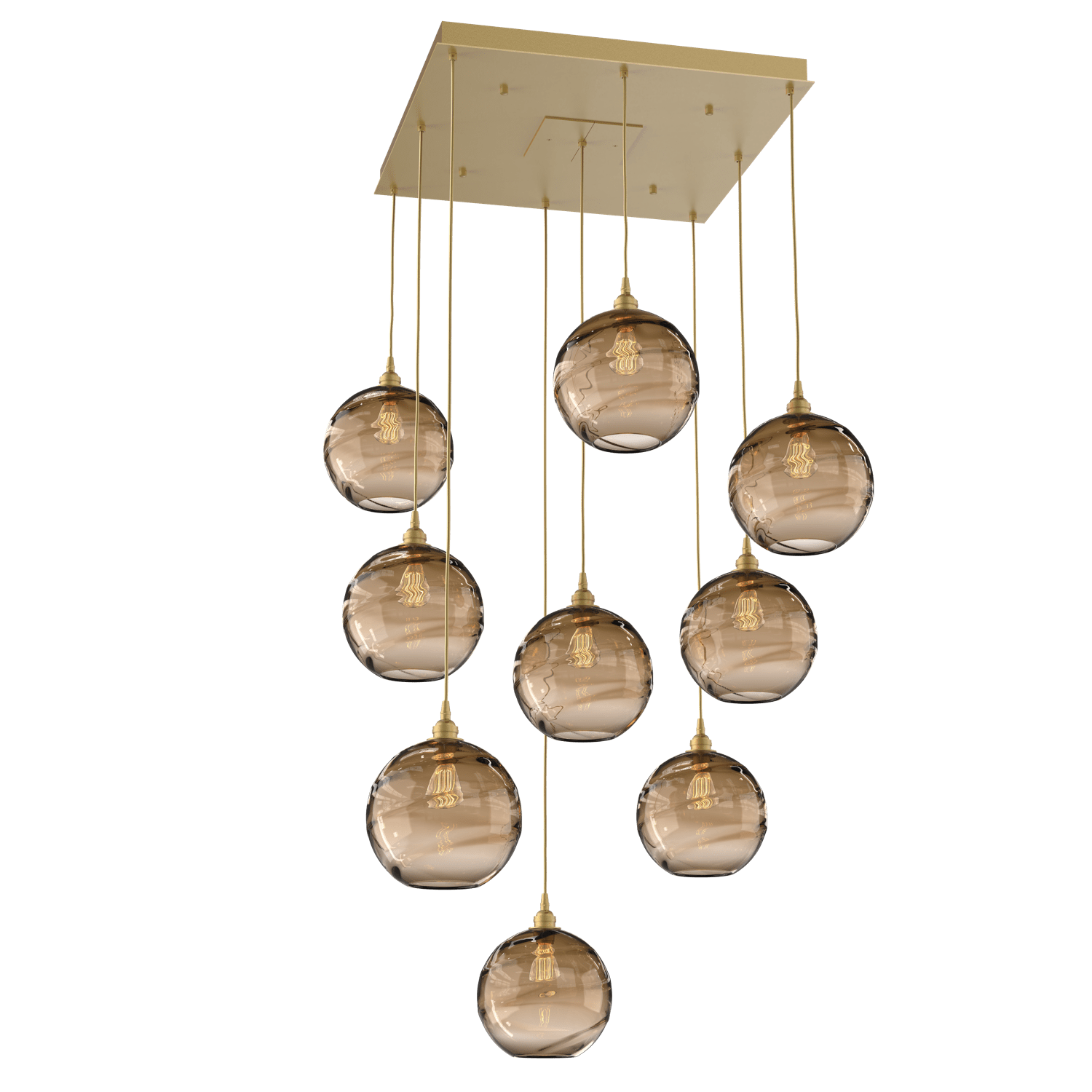 CHB0047-09-GB-OB-Hammerton-Studio-Optic-Blown-Glass-Terra-9-light-square-pendant-chandelier-with-gilded-brass-finish-and-optic-bronze-blown-glass-shades-and-incandescent-lamping