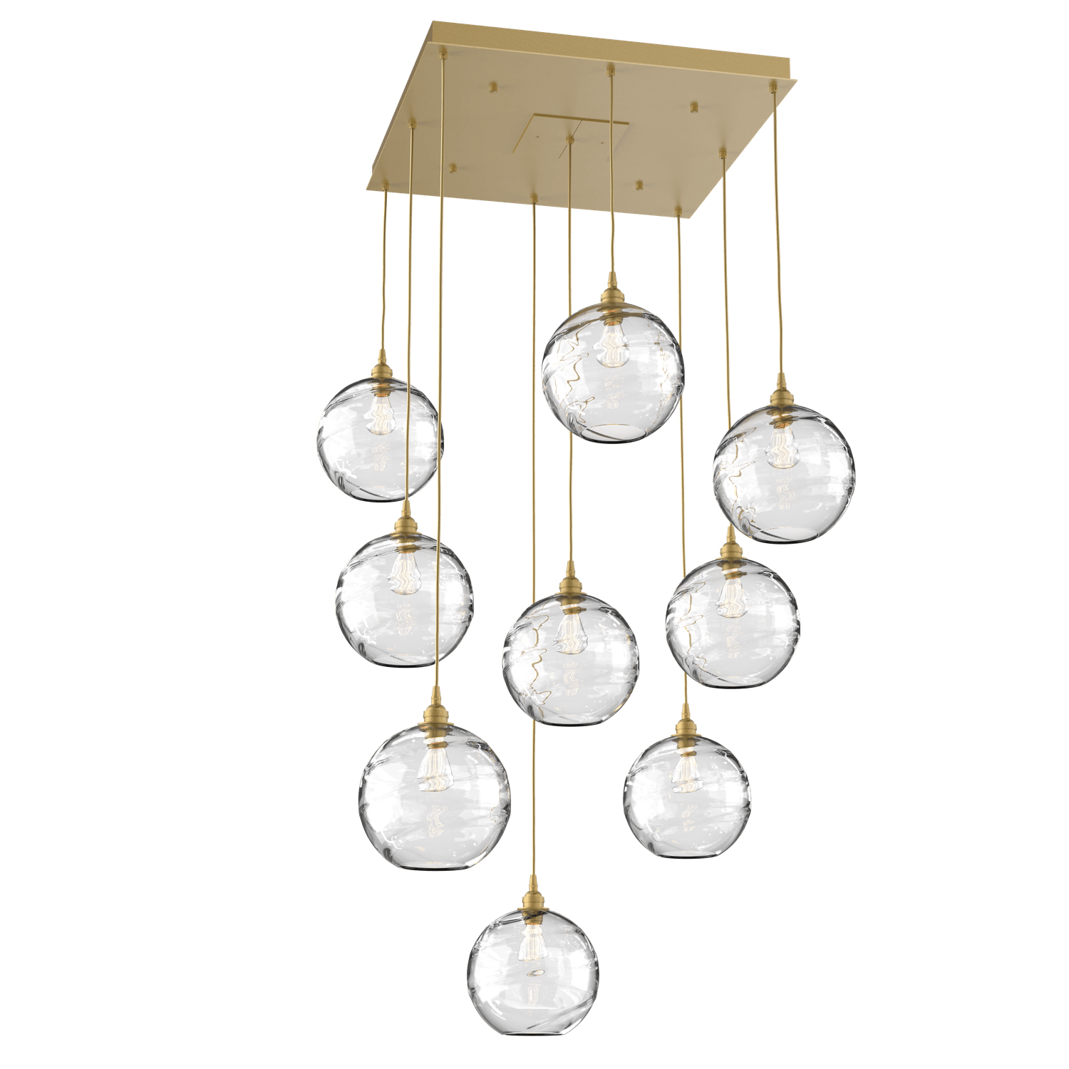 CHB0047-09-GB-OC-Hammerton-Studio-Optic-Blown-Glass-Terra-9-light-square-pendant-chandelier-with-gilded-brass-finish-and-optic-clear-blown-glass-shades-and-incandescent-lamping