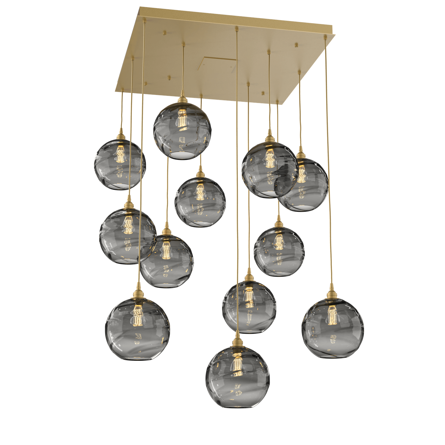 CHB0047-12-GB-OS-Hammerton-Studio-Optic-Blown-Glass-Terra-12-light-square-pendant-chandelier-with-gilded-brass-finish-and-optic-smoke-blown-glass-shades-and-incandescent-lamping