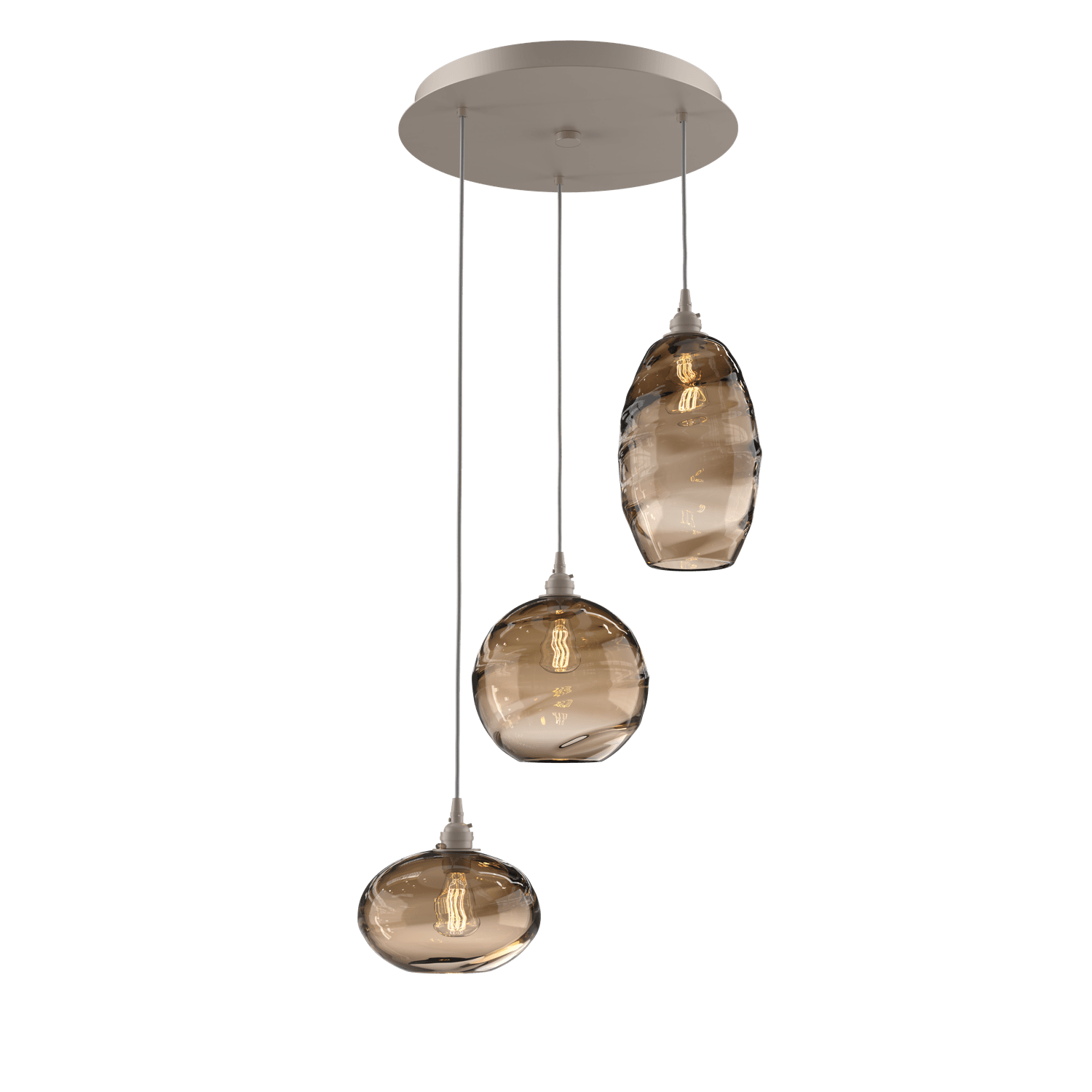 CHB0048-03-BS-OB-Hammerton-Studio-Optic-Blown-Glass-Misto-3-light-round-pendant-chandelier-with-metallic-beige-silver-finish-and-optic-bronze-blown-glass-shades-and-incandescent-lamping