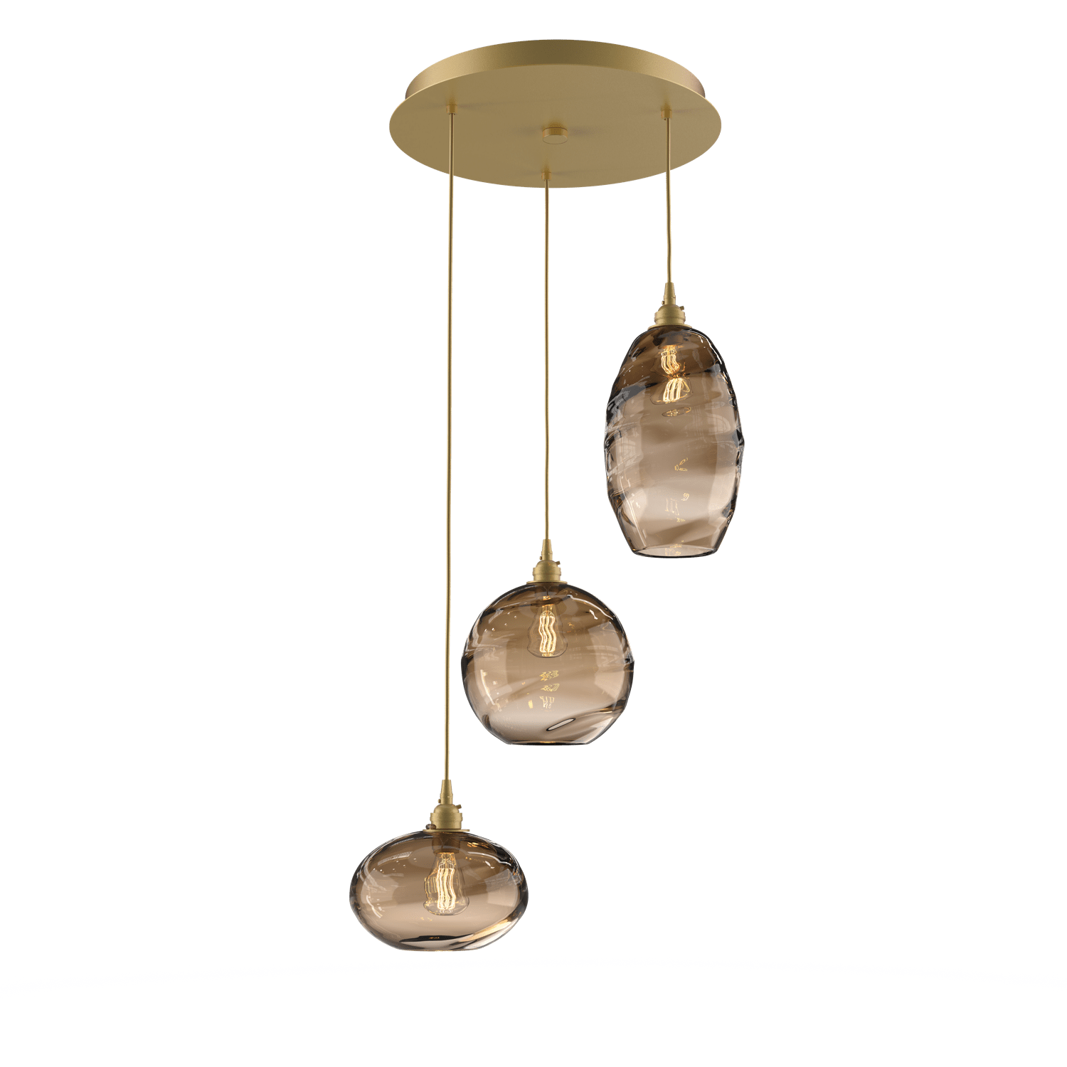 CHB0048-03-GB-OB-Hammerton-Studio-Optic-Blown-Glass-Misto-3-light-round-pendant-chandelier-with-gilded-brass-finish-and-optic-bronze-blown-glass-shades-and-incandescent-lamping
