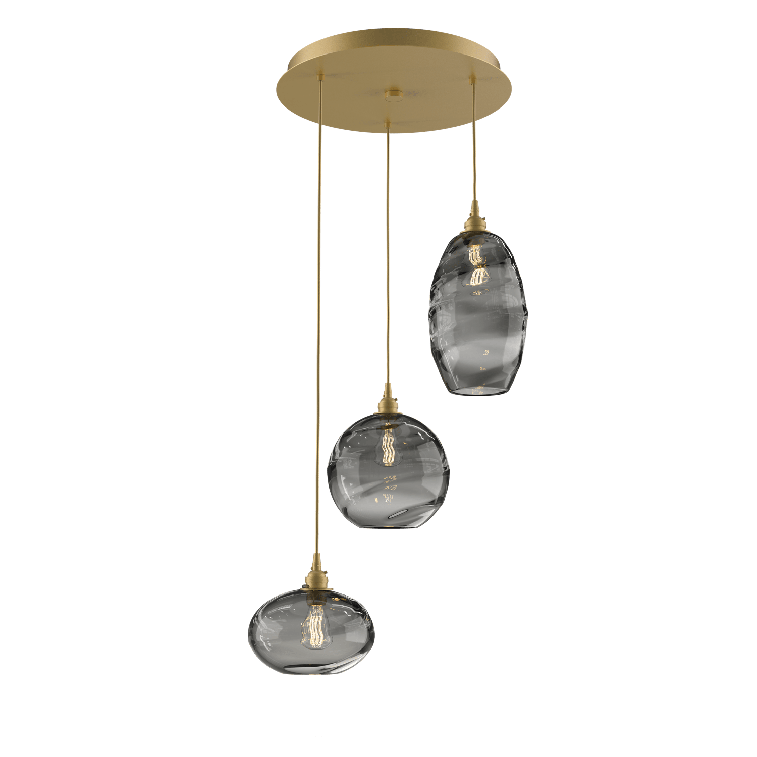 CHB0048-03-GB-OS-Hammerton-Studio-Optic-Blown-Glass-Misto-3-light-round-pendant-chandelier-with-gilded-brass-finish-and-optic-smoke-blown-glass-shades-and-incandescent-lamping
