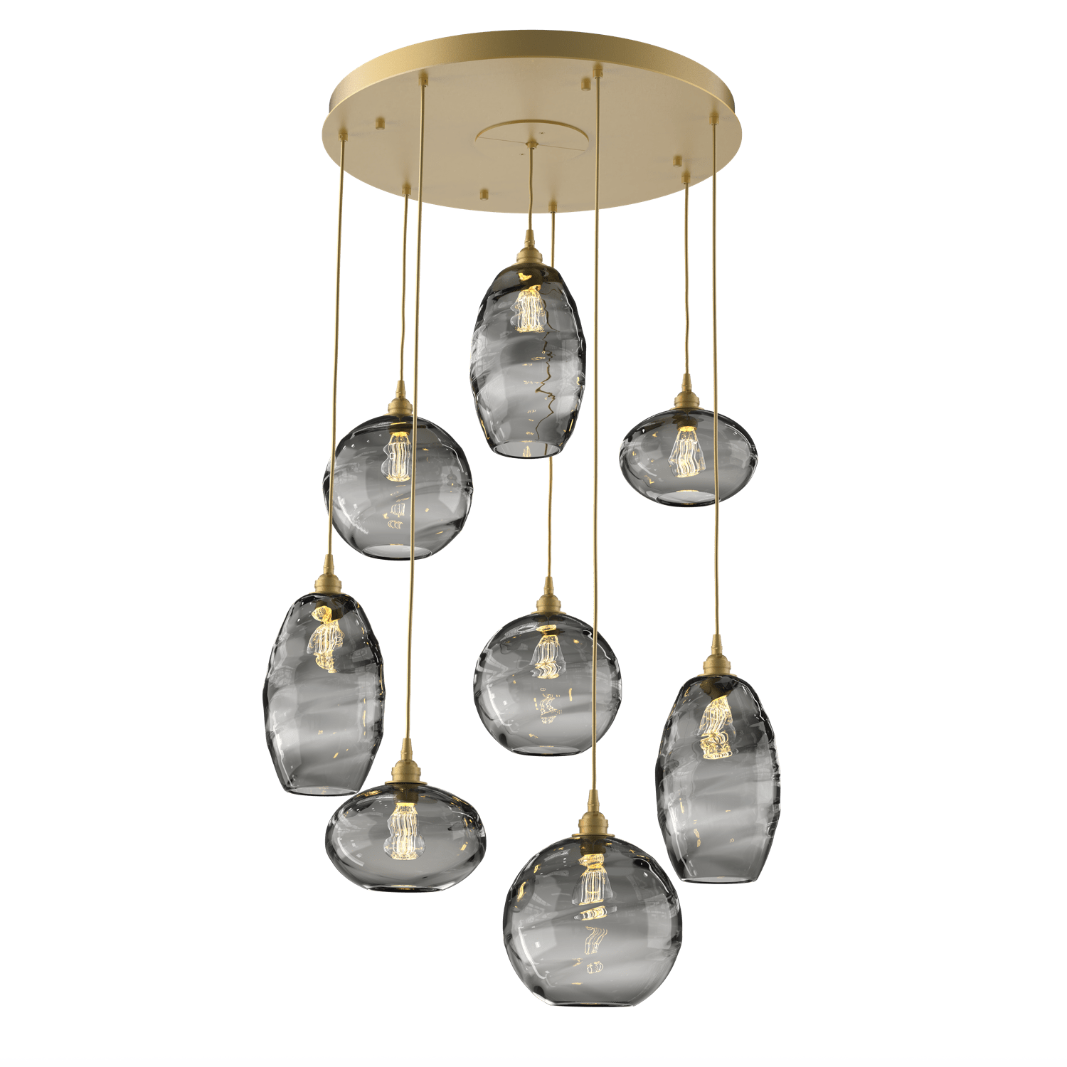 CHB0048-08-GB-OS-Hammerton-Studio-Optic-Blown-Glass-Misto-8-light-round-pendant-chandelier-with-gilded-brass-finish-and-optic-smoke-blown-glass-shades-and-incandescent-lamping