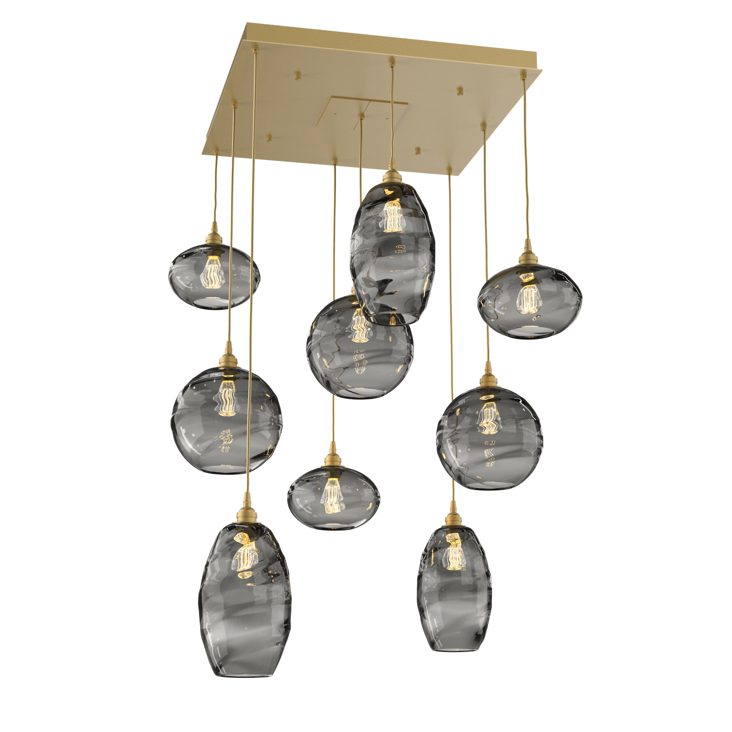 CHB0048-09-GB-OS-Hammerton-Studio-Optic-Blown-Glass-Misto-9-light-square-pendant-chandelier-with-gilded-brass-finish-and-optic-smoke-blown-glass-shades-and-incandescent-lamping