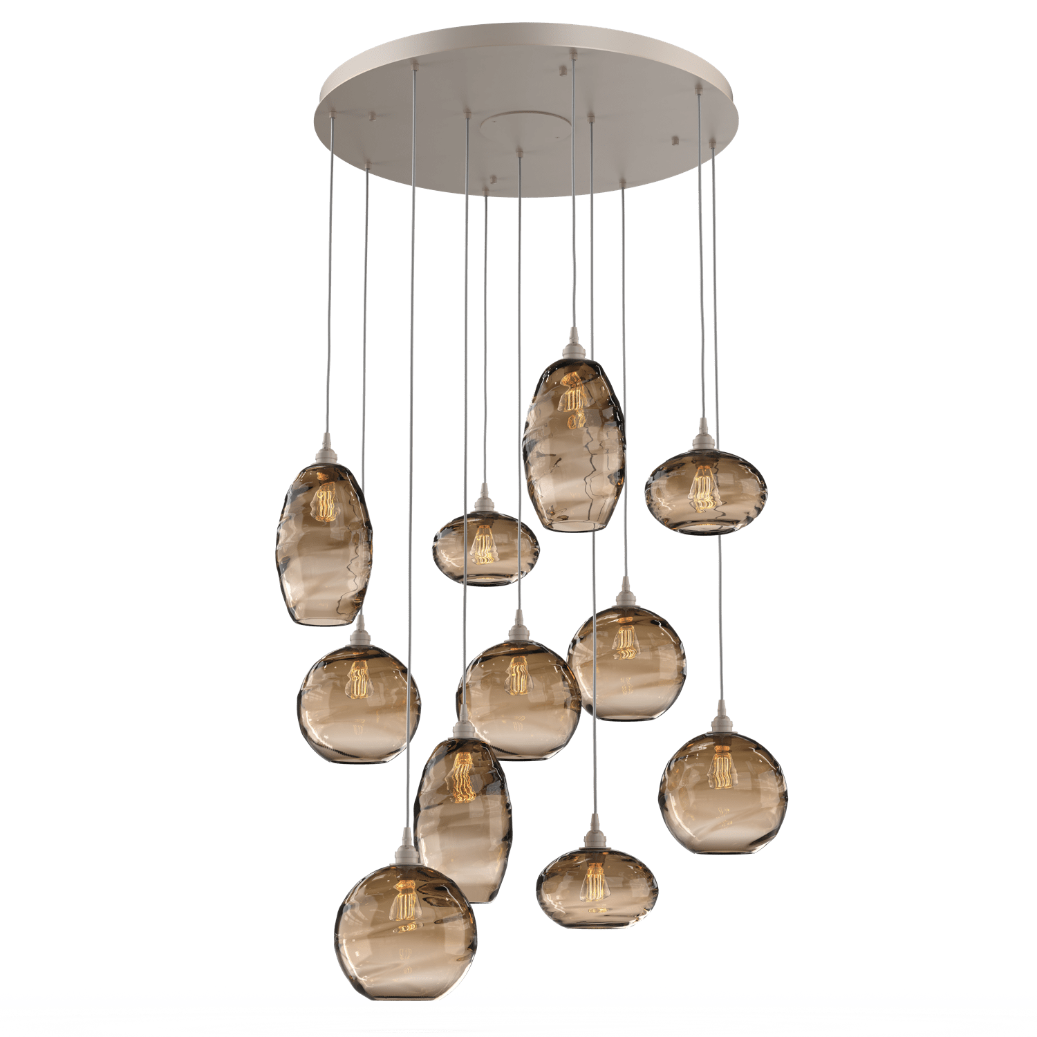 CHB0048-11-BS-OB-Hammerton-Studio-Optic-Blown-Glass-Misto-11-light-round-pendant-chandelier-with-metallic-beige-silver-finish-and-optic-bronze-blown-glass-shades-and-incandescent-lamping