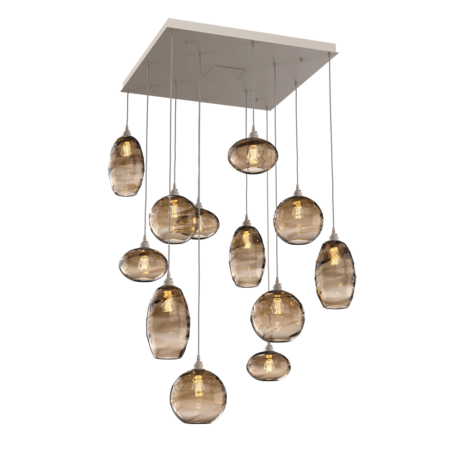 CHB0048-12-BS-OB-Hammerton-Studio-Optic-Blown-Glass-Misto-12-light-square-pendant-chandelier-with-metallic-beige-silver-finish-and-optic-bronze-blown-glass-shades-and-incandescent-lamping