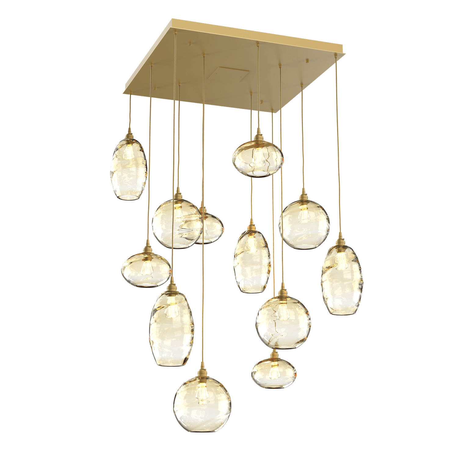 CHB0048-12-GB-OA-Hammerton-Studio-Optic-Blown-Glass-Misto-12-light-square-pendant-chandelier-with-gilded-brass-finish-and-optic-amber-blown-glass-shades-and-incandescent-lamping