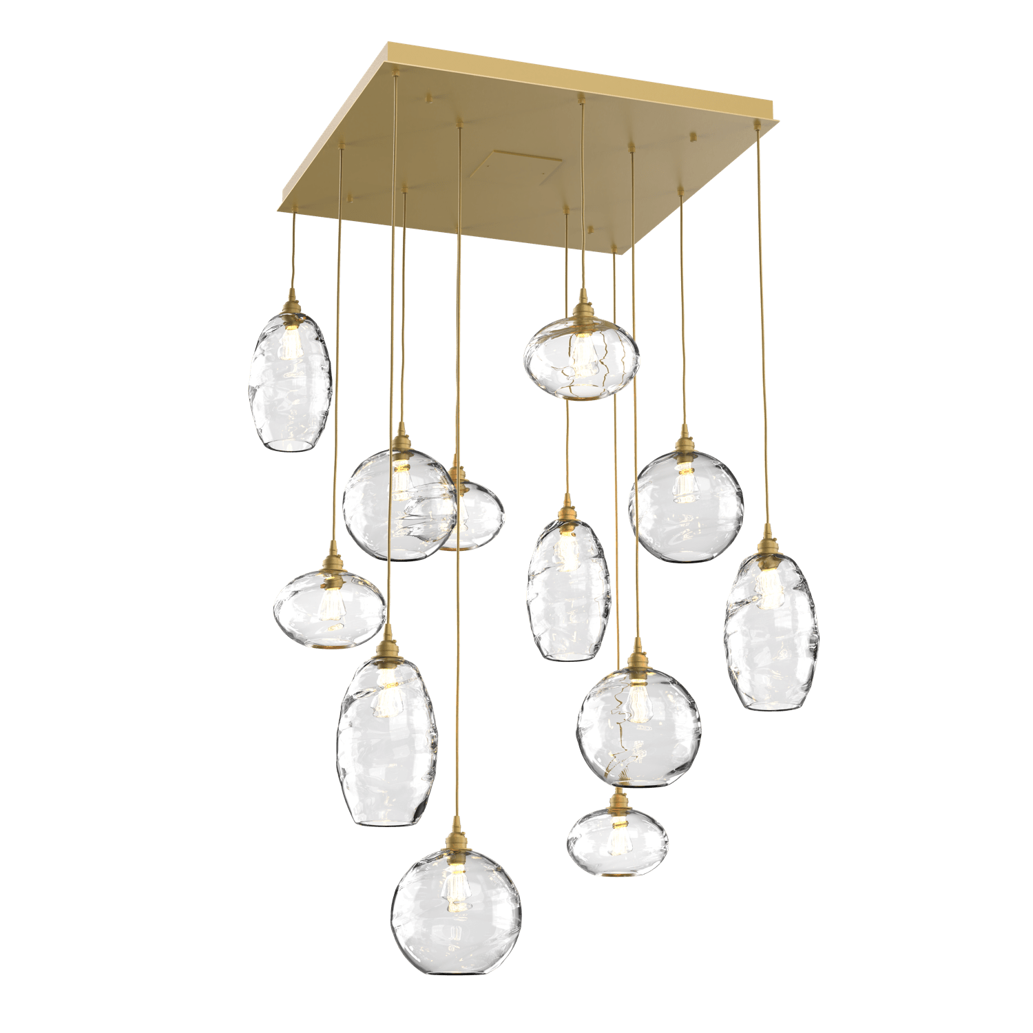 CHB0048-12-GB-OC-Hammerton-Studio-Optic-Blown-Glass-Misto-12-light-square-pendant-chandelier-with-gilded-brass-finish-and-optic-clear-blown-glass-shades-and-incandescent-lamping