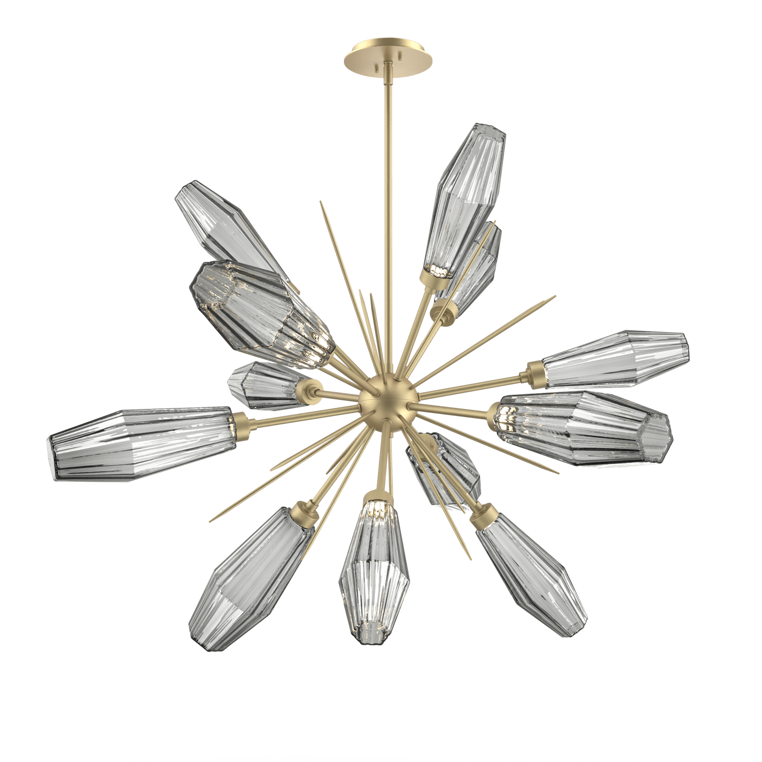 CHB0049-0A-GB-RS-Hammerton-Studio-Aalto-38-inch-starburst-chandelier-with-gilded-brass-finish-and-optic-ribbed-smoke-glass-shades-and-LED-lamping