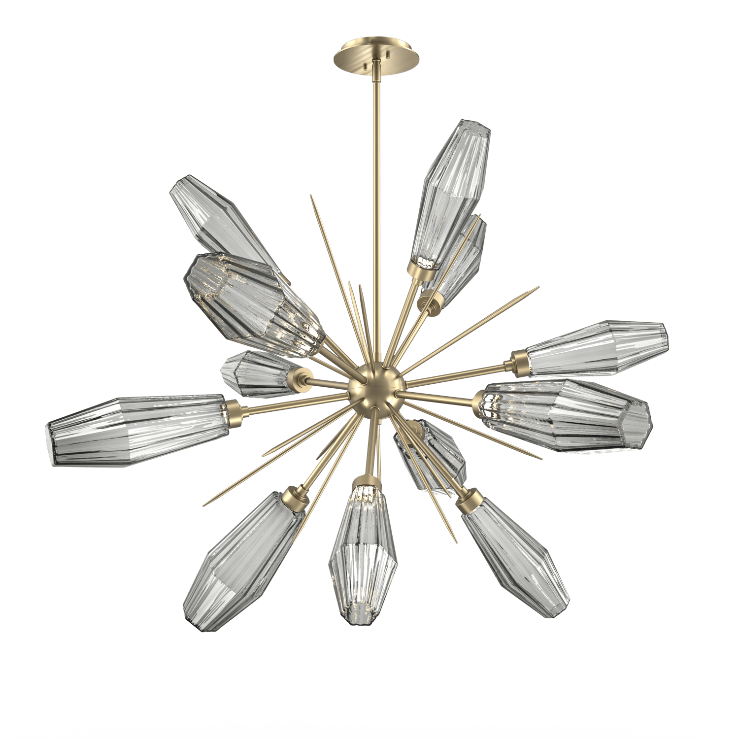 CHB0049-0A-HB-RS-Hammerton-Studio-Aalto-38-inch-starburst-chandelier-with-heritage-brass-finish-and-optic-ribbed-smoke-glass-shades-and-LED-lamping