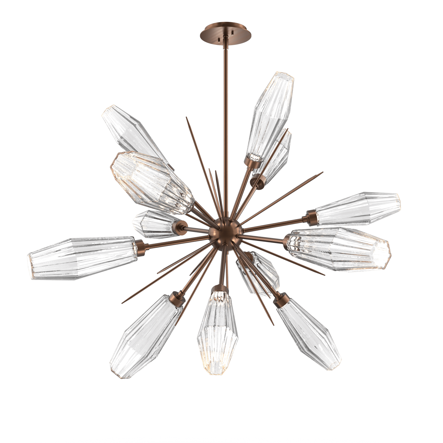 CHB0049-0A-RB-RC-Hammerton-Studio-Aalto-38-inch-starburst-chandelier-with-oil-rubbed-bronze-finish-and-optic-ribbed-clear-glass-shades-and-LED-lamping