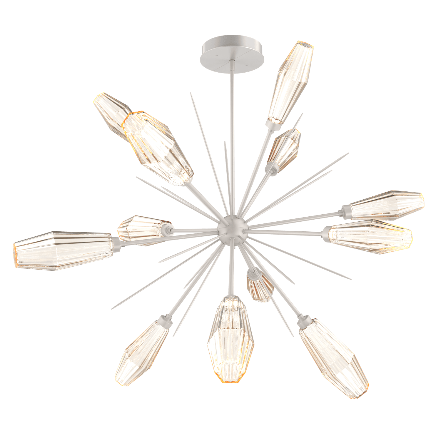 CHB0049-0B-BS-RA-Hammerton-Studio-Aalto-49-inch-starburst-chandelier-with-metallic-beige-silver-finish-and-optic-ribbed-amber-glass-shades-and-LED-lamping