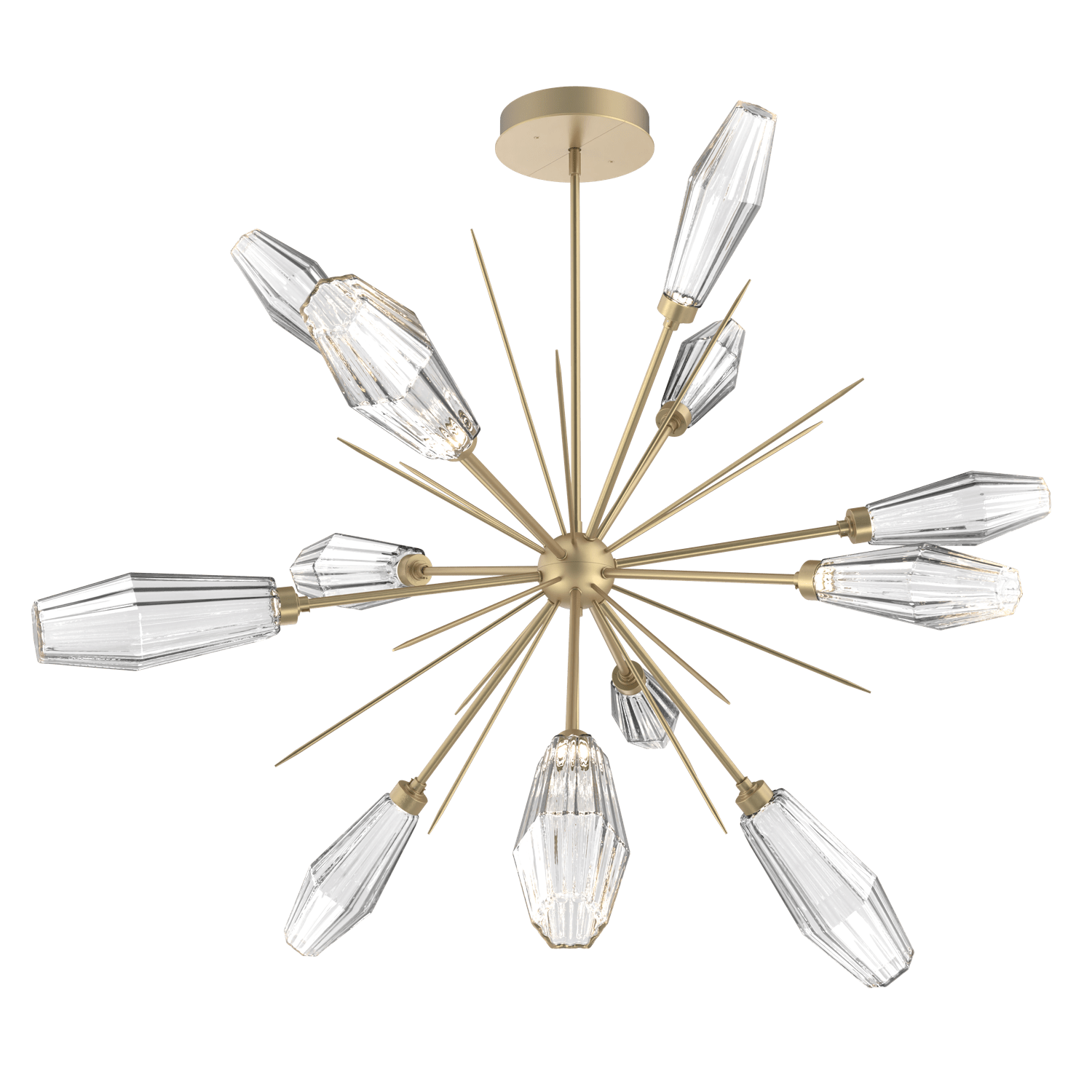 CHB0049-0B-GB-RC-Hammerton-Studio-Aalto-49-inch-starburst-chandelier-with-gilded-brass-finish-and-optic-ribbed-clear-glass-shades-and-LED-lamping