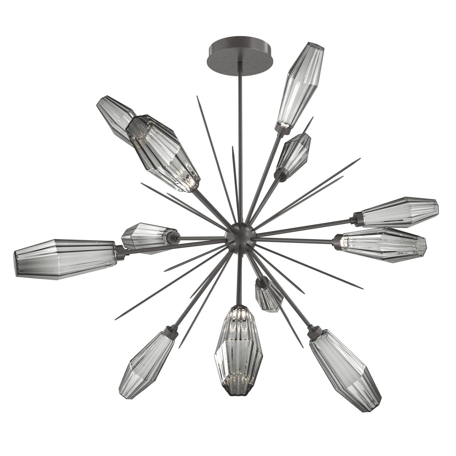 CHB0049-0B-GP-RS-Hammerton-Studio-Aalto-49-inch-starburst-chandelier-with-graphite-finish-and-optic-ribbed-smoke-glass-shades-and-LED-lamping