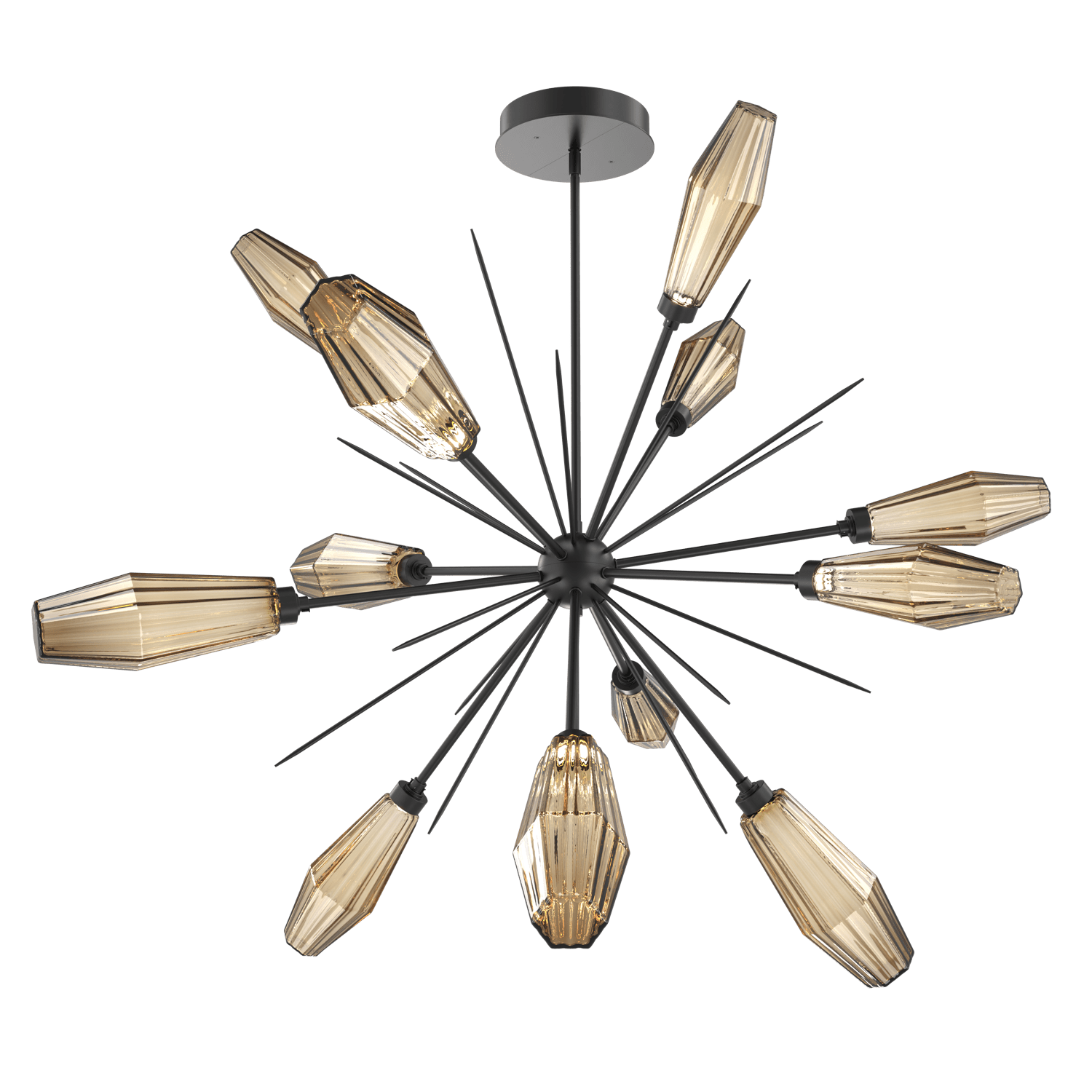 CHB0049-0B-MB-RB-Hammerton-Studio-Aalto-49-inch-starburst-chandelier-with-matte-black-finish-and-optic-ribbed-bronze-glass-shades-and-LED-lamping