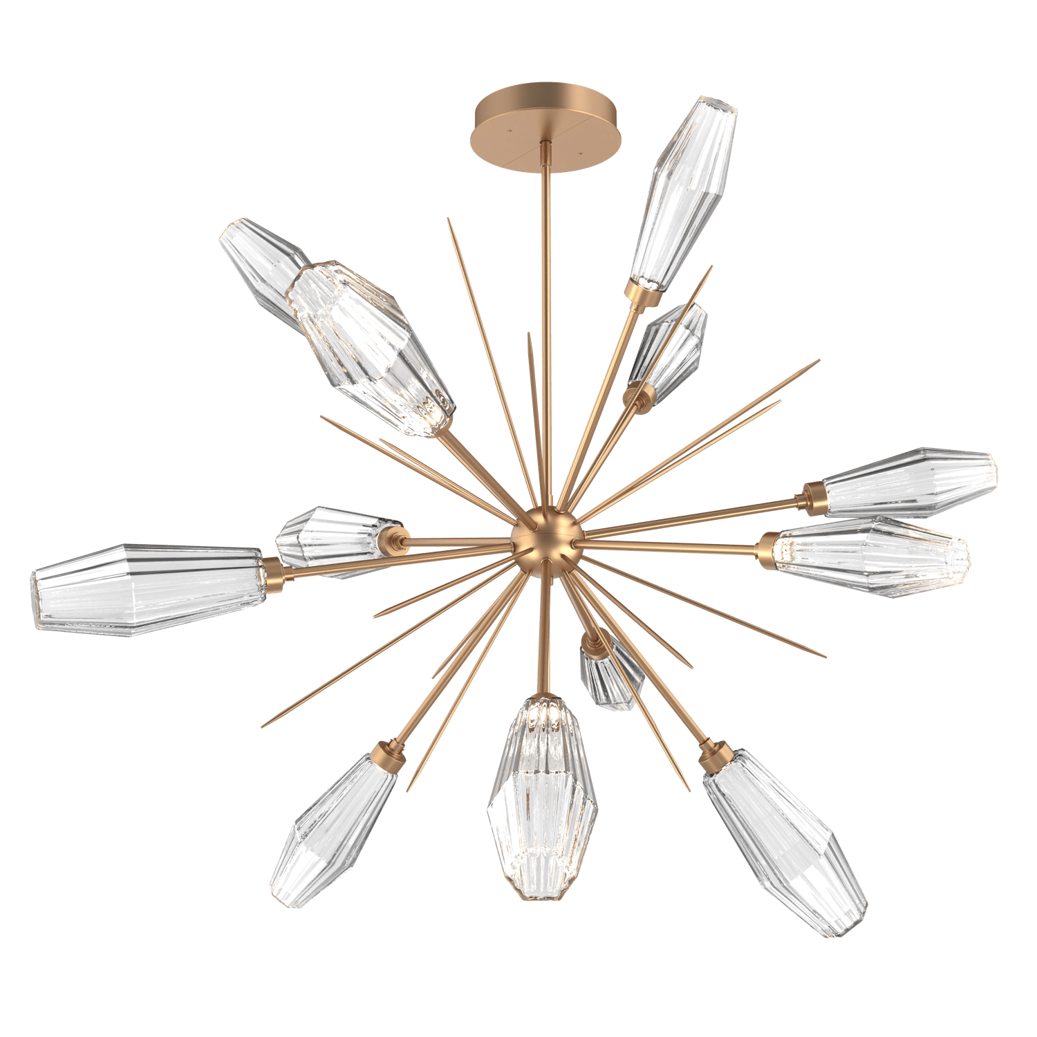 CHB0049-0B-NB-RC-Hammerton-Studio-Aalto-49-inch-starburst-chandelier-with-novel-brass-finish-and-optic-ribbed-clear-glass-shades-and-LED-lamping