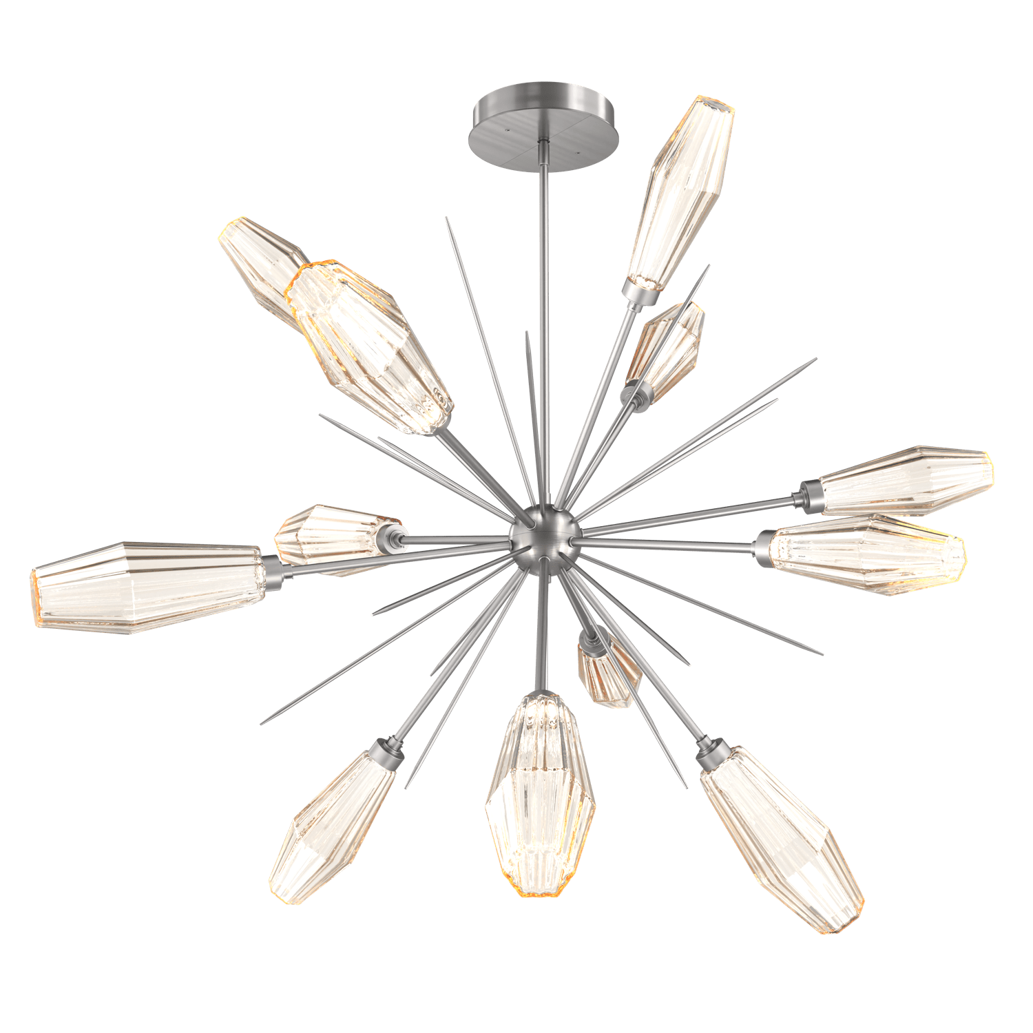 CHB0049-0B-SN-RA-Hammerton-Studio-Aalto-49-inch-starburst-chandelier-with-satin-nickel-finish-and-optic-ribbed-amber-glass-shades-and-LED-lamping