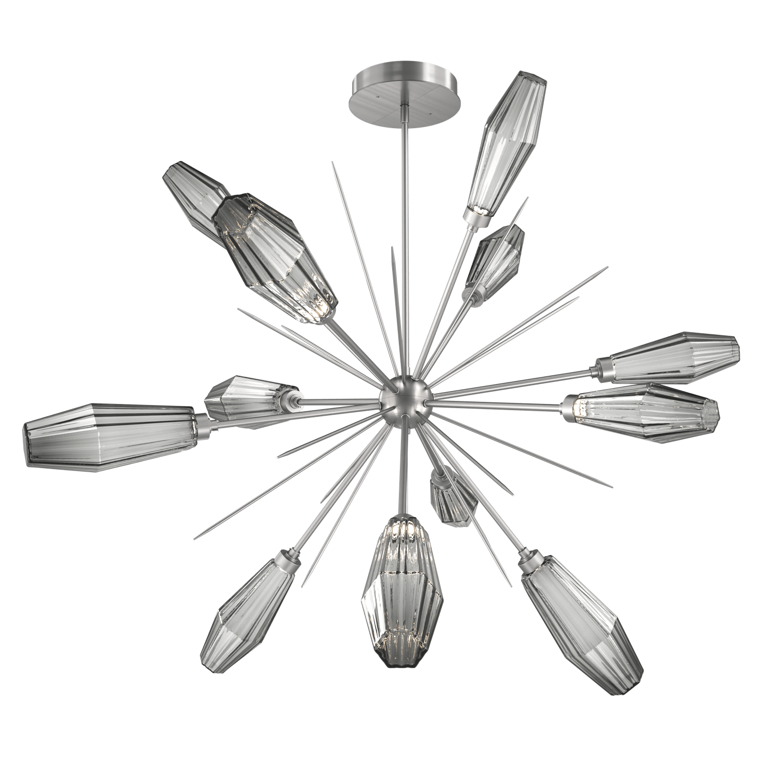 CHB0049-0B-SN-RS-Hammerton-Studio-Aalto-49-inch-starburst-chandelier-with-satin-nickel-finish-and-optic-ribbed-smoke-glass-shades-and-LED-lamping