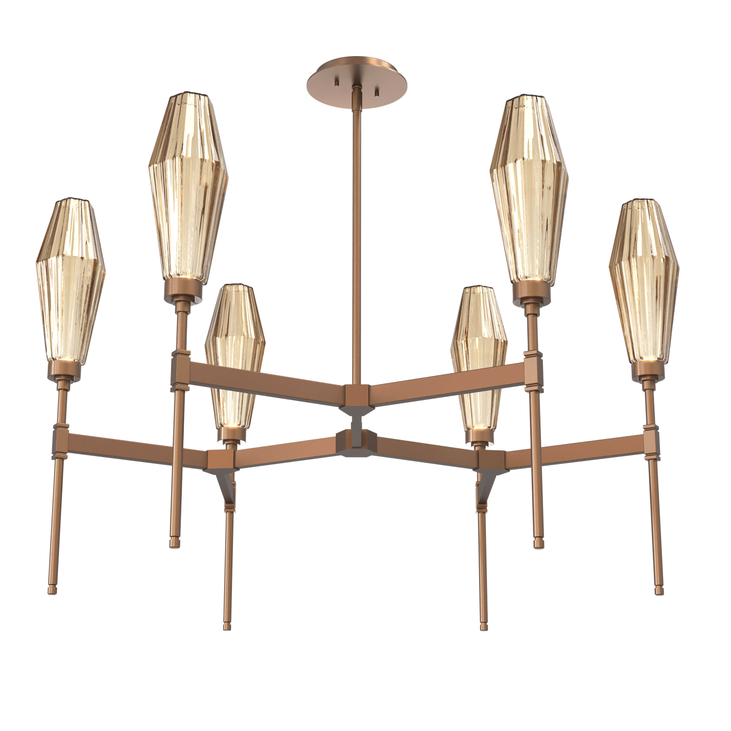CHB0049-37-BB-RB-Hammerton-Studio-Aalto-37-inch-round-belvedere-chandelier-with-burnished-bronze-finish-and-optic-ribbed-bronze-glass-shades-and-LED-lamping