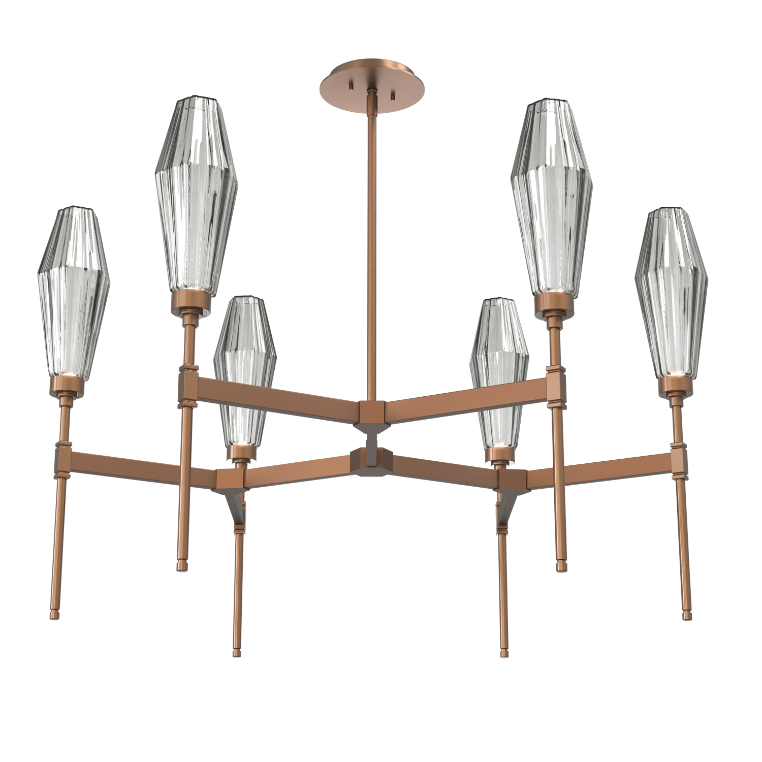 CHB0049-37-BB-RS-Hammerton-Studio-Aalto-37-inch-round-belvedere-chandelier-with-burnished-bronze-finish-and-optic-ribbed-smoke-glass-shades-and-LED-lamping