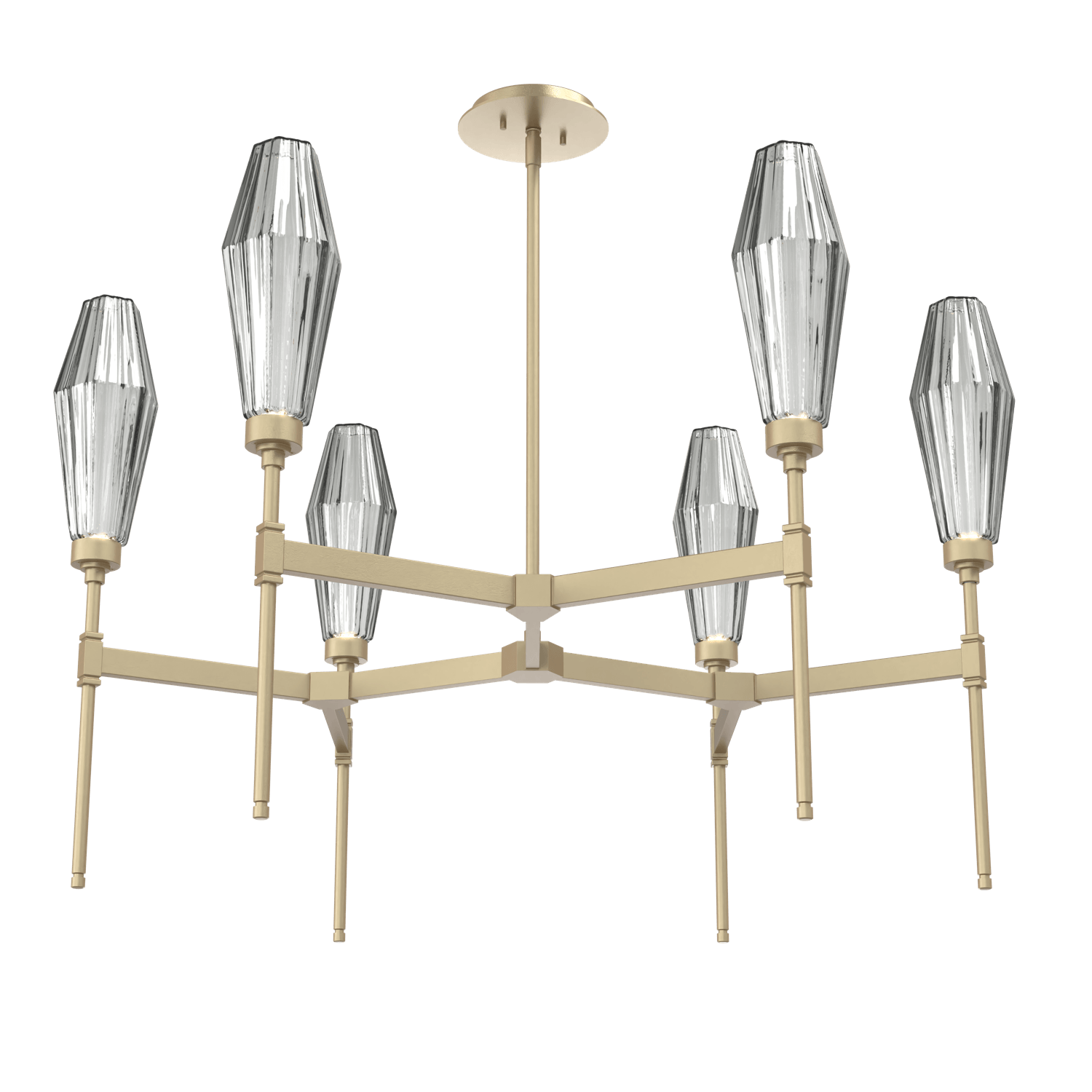 CHB0049-37-GB-RS-Hammerton-Studio-Aalto-37-inch-round-belvedere-chandelier-with-gilded-brass-finish-and-optic-ribbed-smoke-glass-shades-and-LED-lamping
