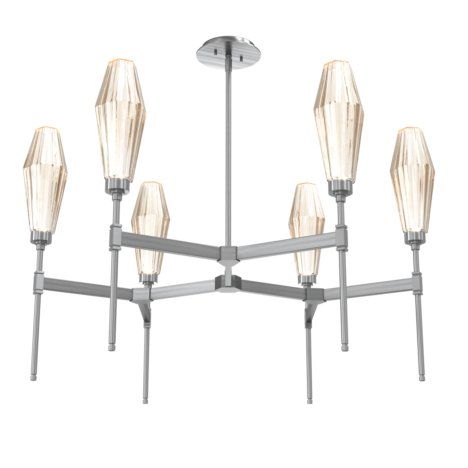 CHB0049-37-GM-RA-Hammerton-Studio-Aalto-37-inch-round-belvedere-chandelier-with-gunmetal-finish-and-optic-ribbed-amber-glass-shades-and-LED-lamping
