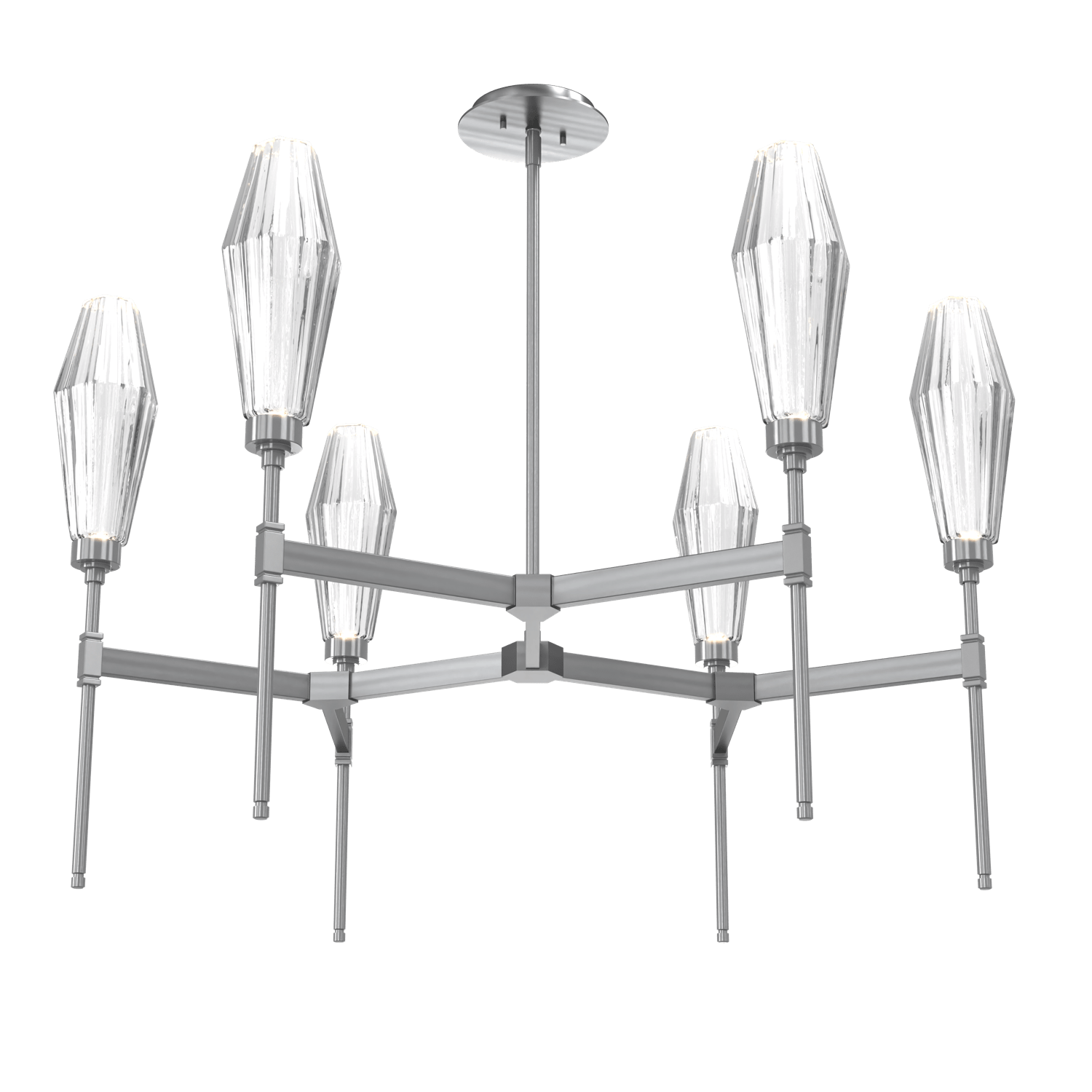 CHB0049-37-GM-RC-Hammerton-Studio-Aalto-37-inch-round-belvedere-chandelier-with-gunmetal-finish-and-optic-ribbed-clear-glass-shades-and-LED-lamping