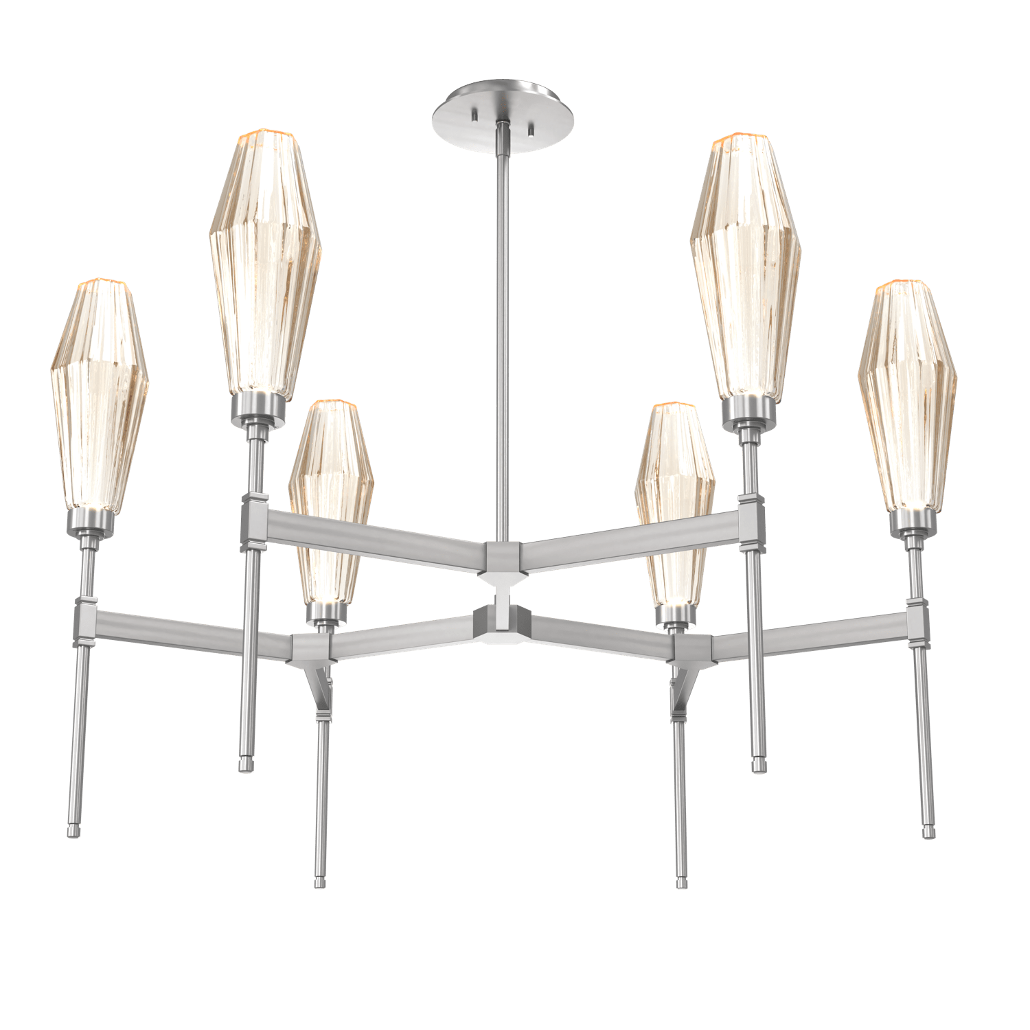 CHB0049-37-SN-RA-Hammerton-Studio-Aalto-37-inch-round-belvedere-chandelier-with-satin-nickel-finish-and-optic-ribbed-amber-glass-shades-and-LED-lamping