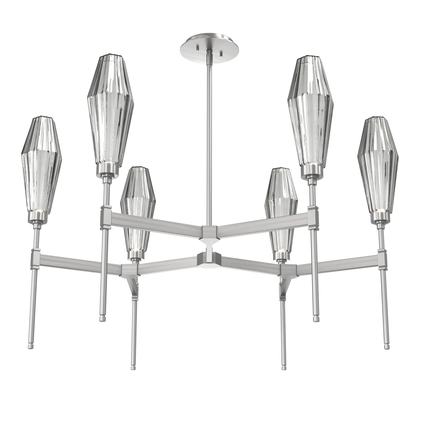 CHB0049-37-SN-RS-Hammerton-Studio-Aalto-37-inch-round-belvedere-chandelier-with-satin-nickel-finish-and-optic-ribbed-smoke-glass-shades-and-LED-lamping