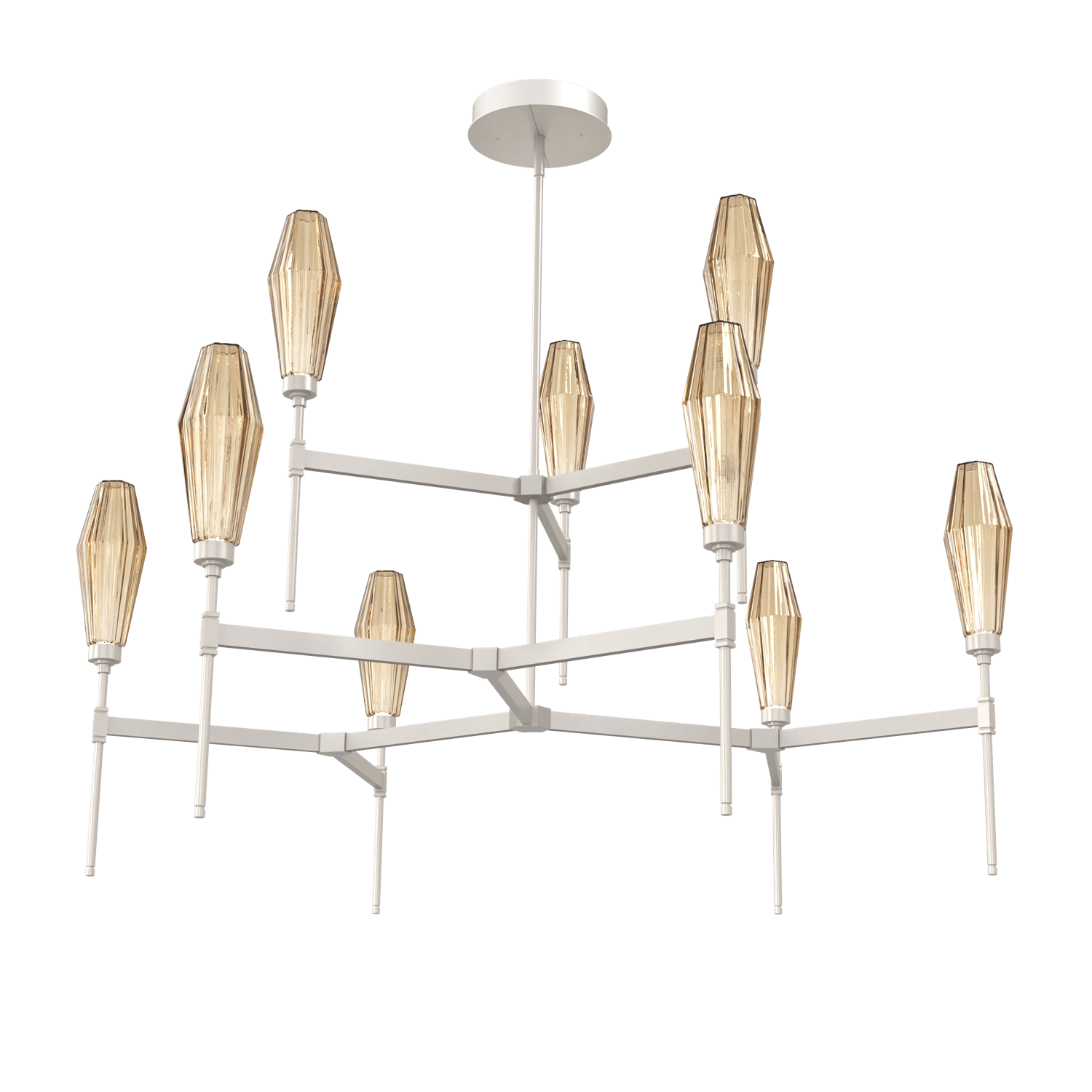 CHB0049-54-BS-RB-Hammerton-Studio-Aalto-54-inch-round-two-tier-belvedere-chandelier-with-metallic-beige-silver-finish-and-optic-ribbed-bronze-glass-shades-and-LED-lamping