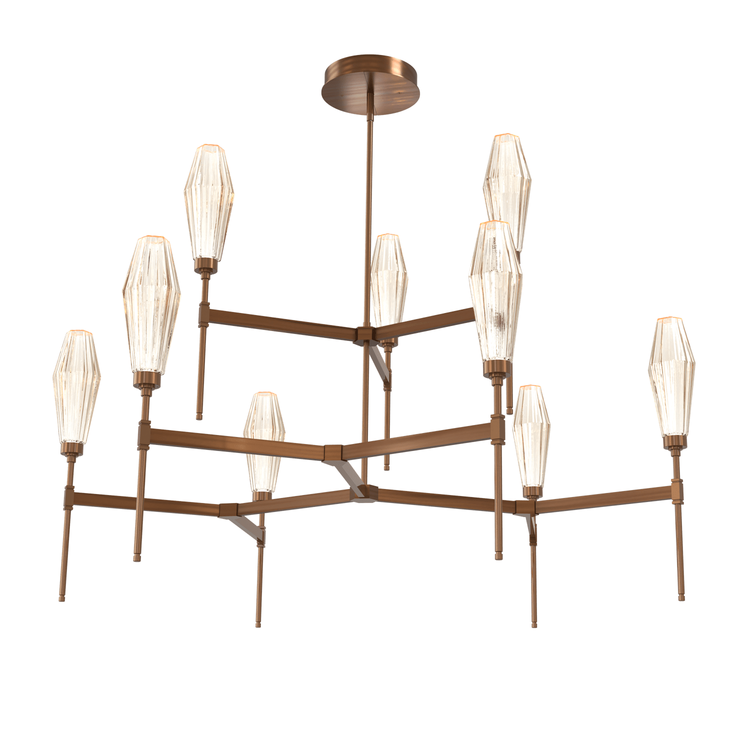 CHB0049-54-RB-RA-Hammerton-Studio-Aalto-54-inch-round-two-tier-belvedere-chandelier-with-oil-rubbed-bronze-finish-and-optic-ribbed-amber-glass-shades-and-LED-lamping