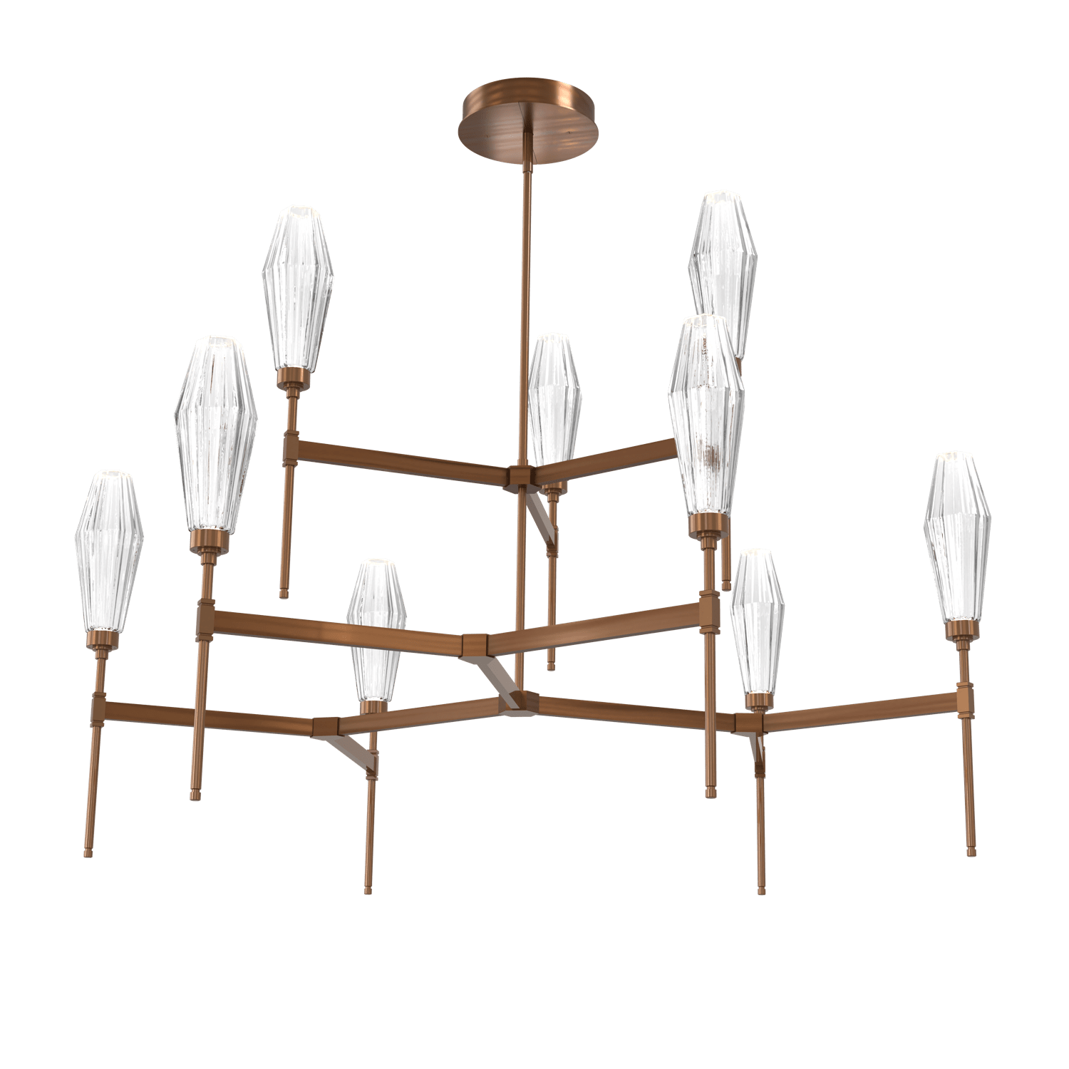CHB0049-54-RB-RC-Hammerton-Studio-Aalto-54-inch-round-two-tier-belvedere-chandelier-with-oil-rubbed-bronze-finish-and-optic-ribbed-clear-glass-shades-and-LED-lamping