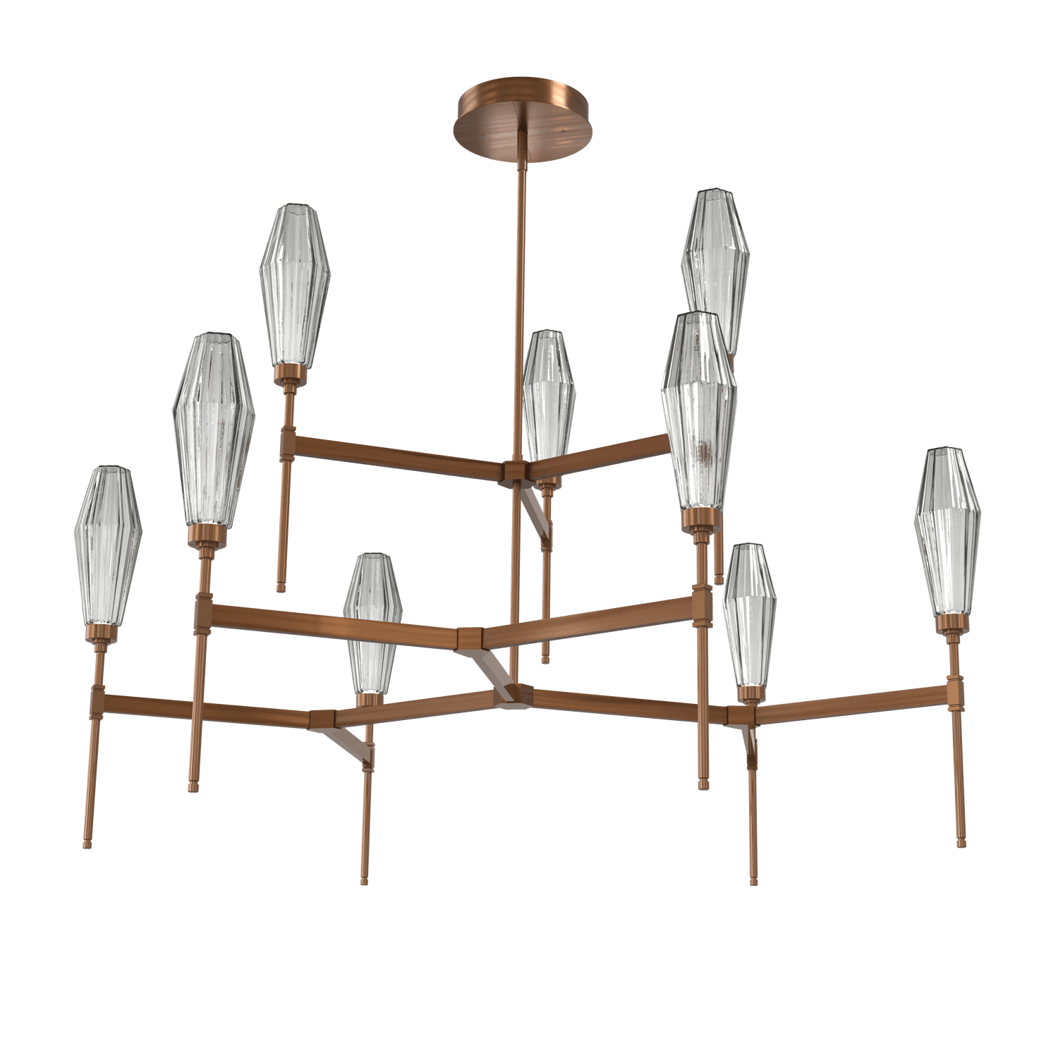 CHB0049-54-RB-RS-Hammerton-Studio-Aalto-54-inch-round-two-tier-belvedere-chandelier-with-oil-rubbed-bronze-finish-and-optic-ribbed-smoke-glass-shades-and-LED-lamping