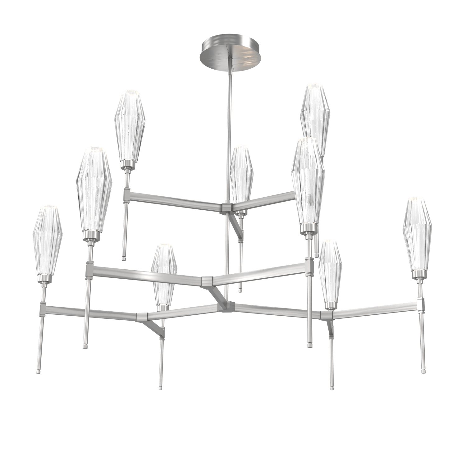 CHB0049-54-SN-RC-Hammerton-Studio-Aalto-54-inch-round-two-tier-belvedere-chandelier-with-satin-nickel-finish-and-optic-ribbed-clear-glass-shades-and-LED-lamping