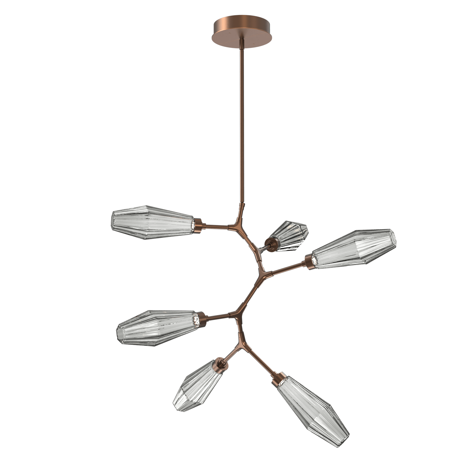 CHB0049-VA-BB-RS-Hammerton-Studio-Aalto-6-light-modern-vine-chandelier-with-burnished-bronze-finish-and-optic-ribbed-smoke-glass-shades-and-LED-lamping