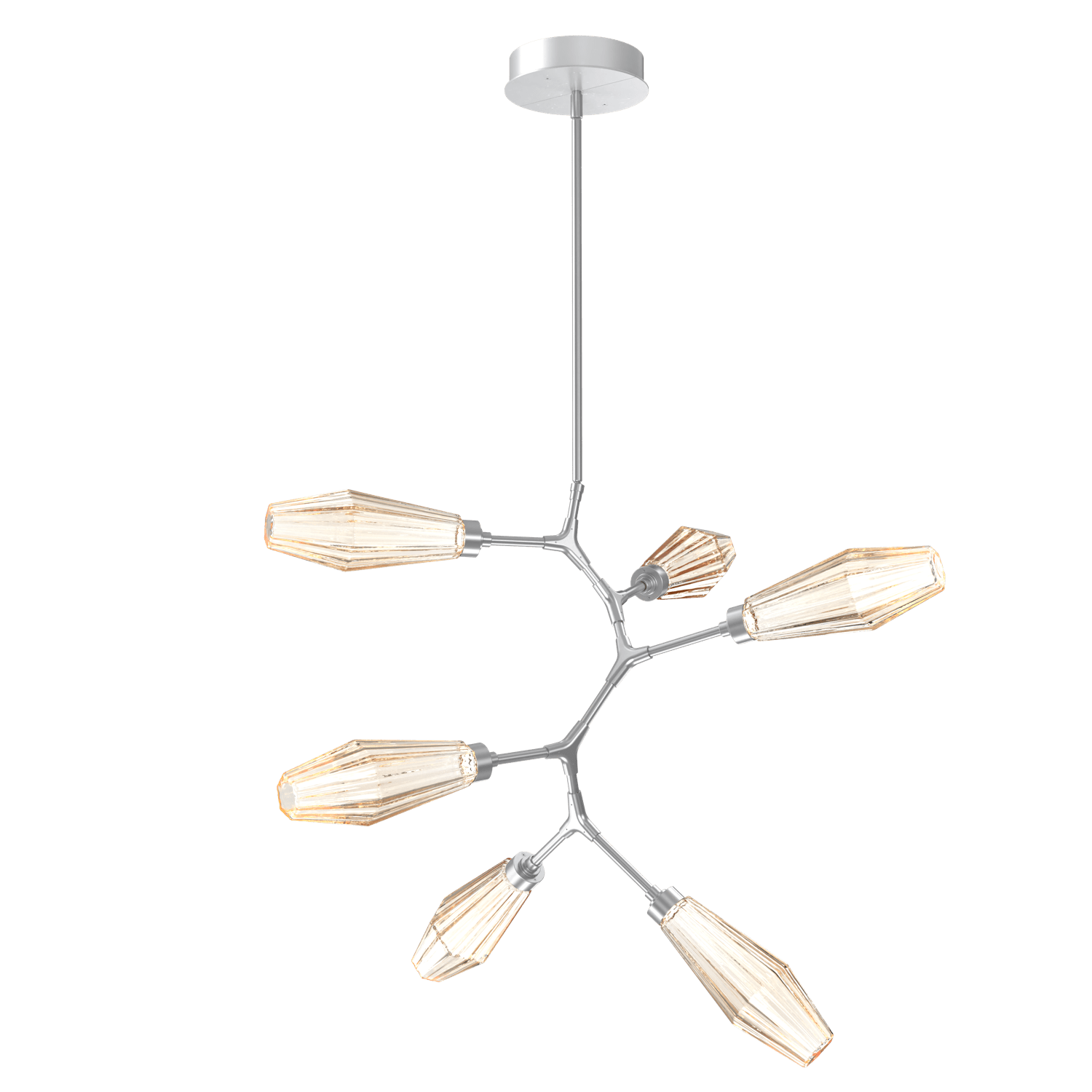 CHB0049-VA-CS-RA-Hammerton-Studio-Aalto-6-light-modern-vine-chandelier-with-classic-silver-finish-and-optic-ribbed-amber-glass-shades-and-LED-lamping